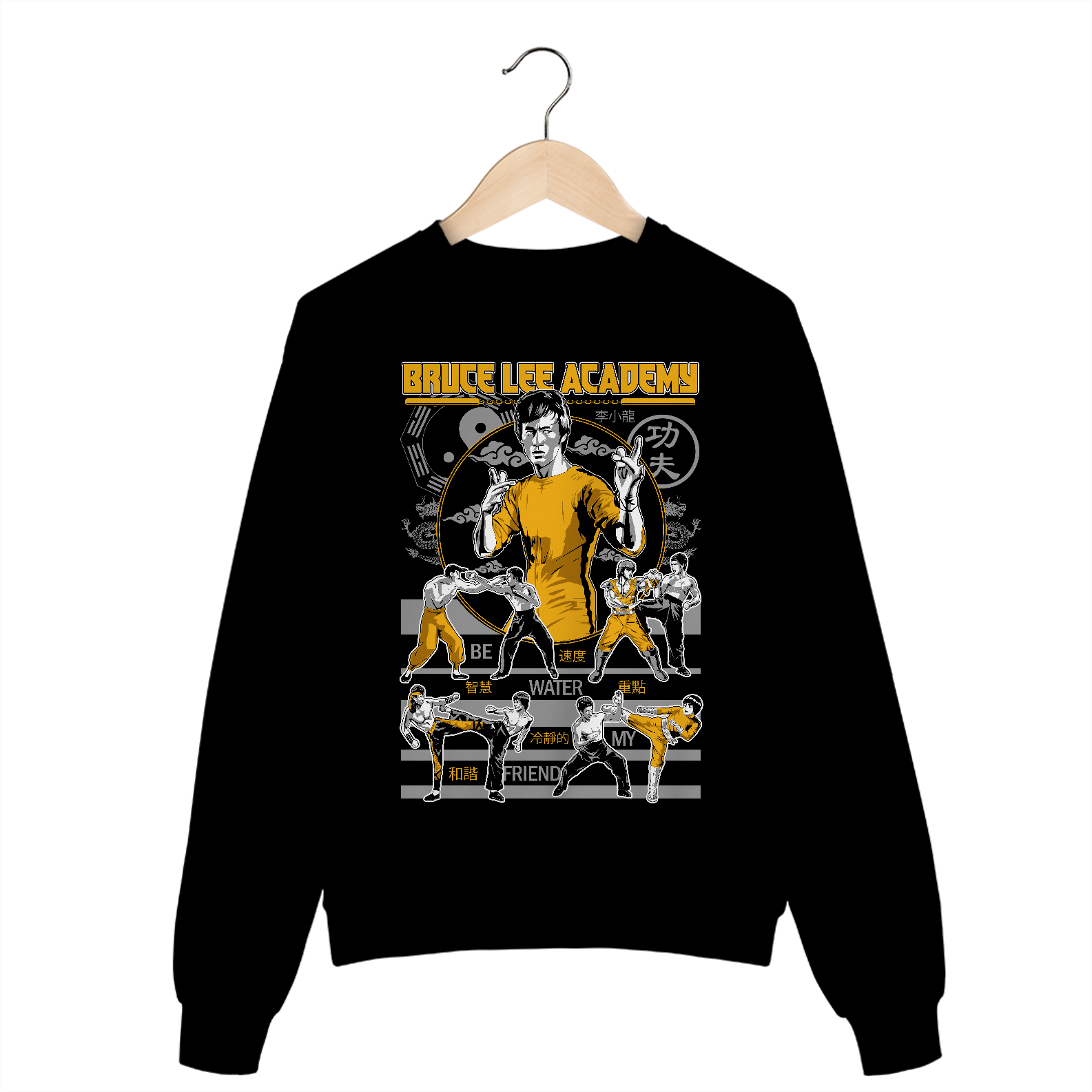 Nome do produto: Moletom Bruce Lee Academy