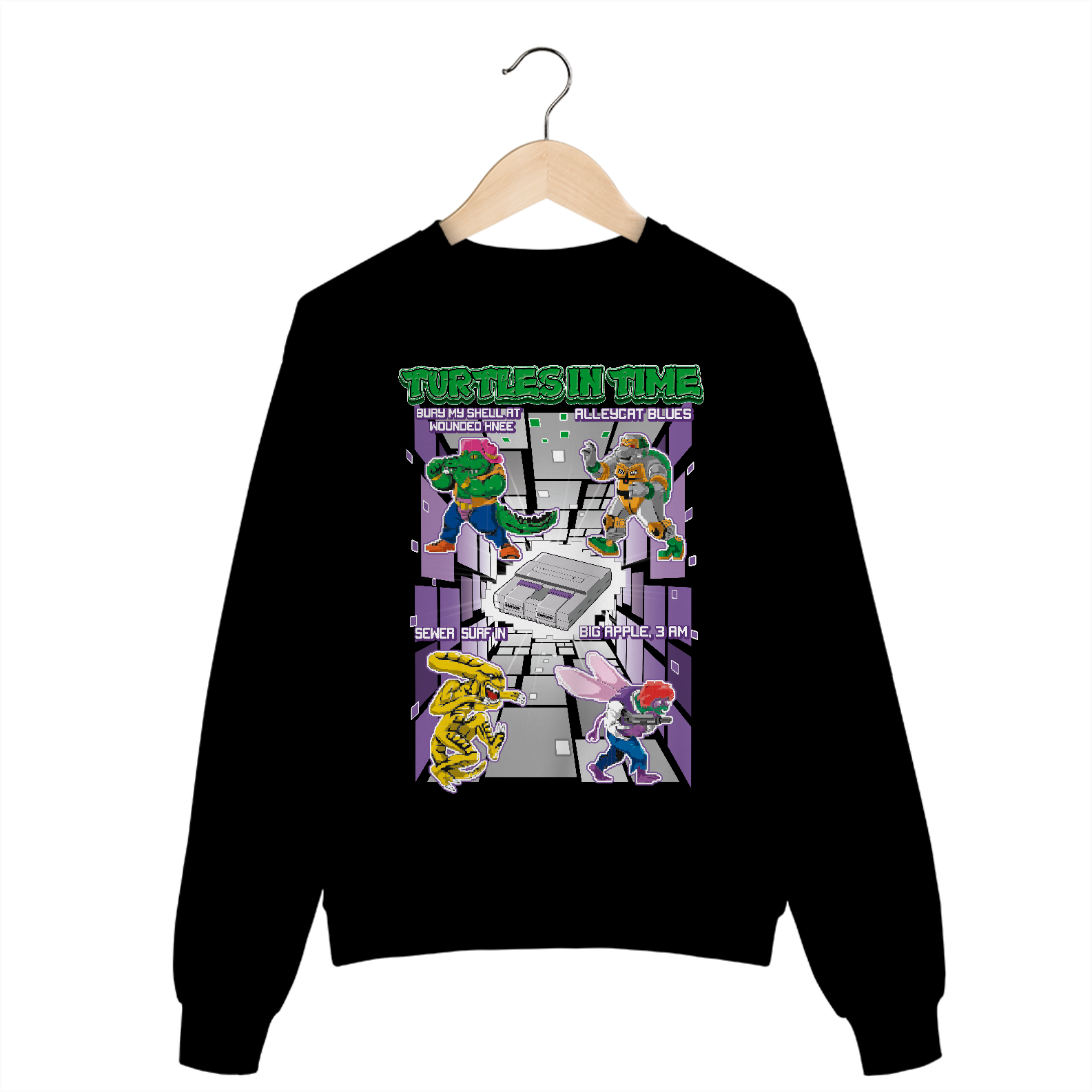 Nome do produto: Moletom Turtles in Time (SNES)