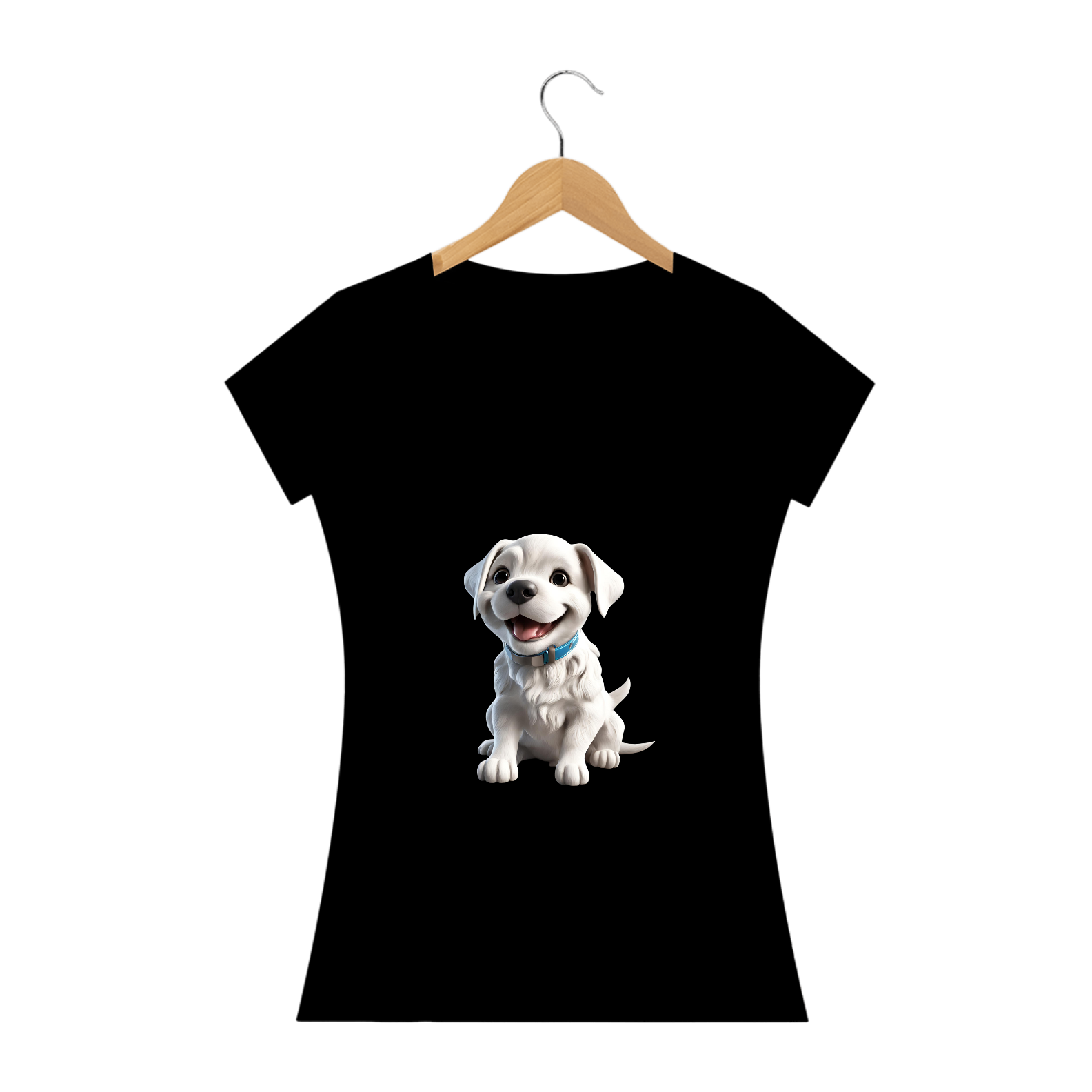 Nome do produto: Camiseta Cachorrinho Branco