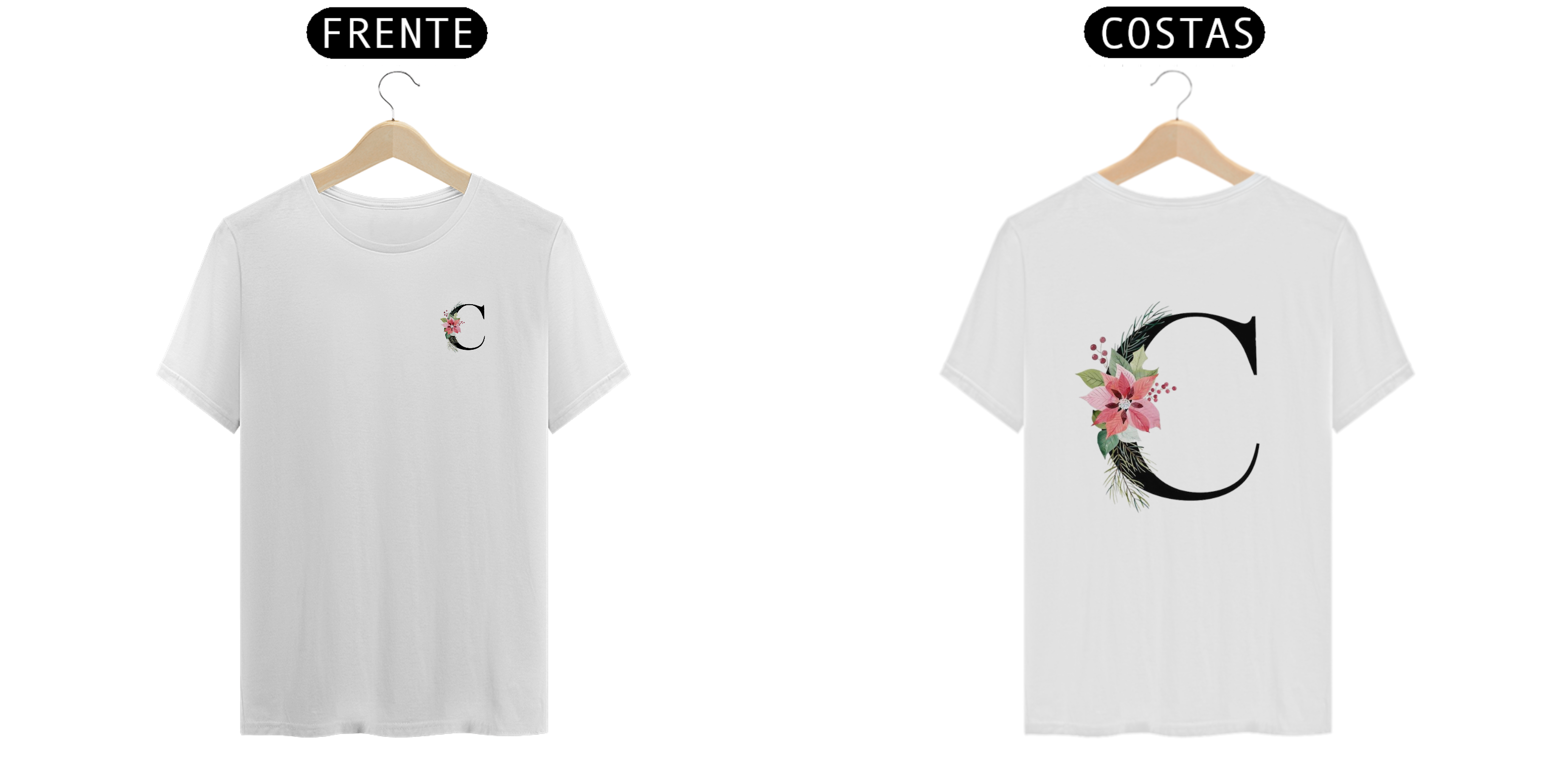 Nome do produto: Camisa T-Shirt Classic LETRA C/FLORAL