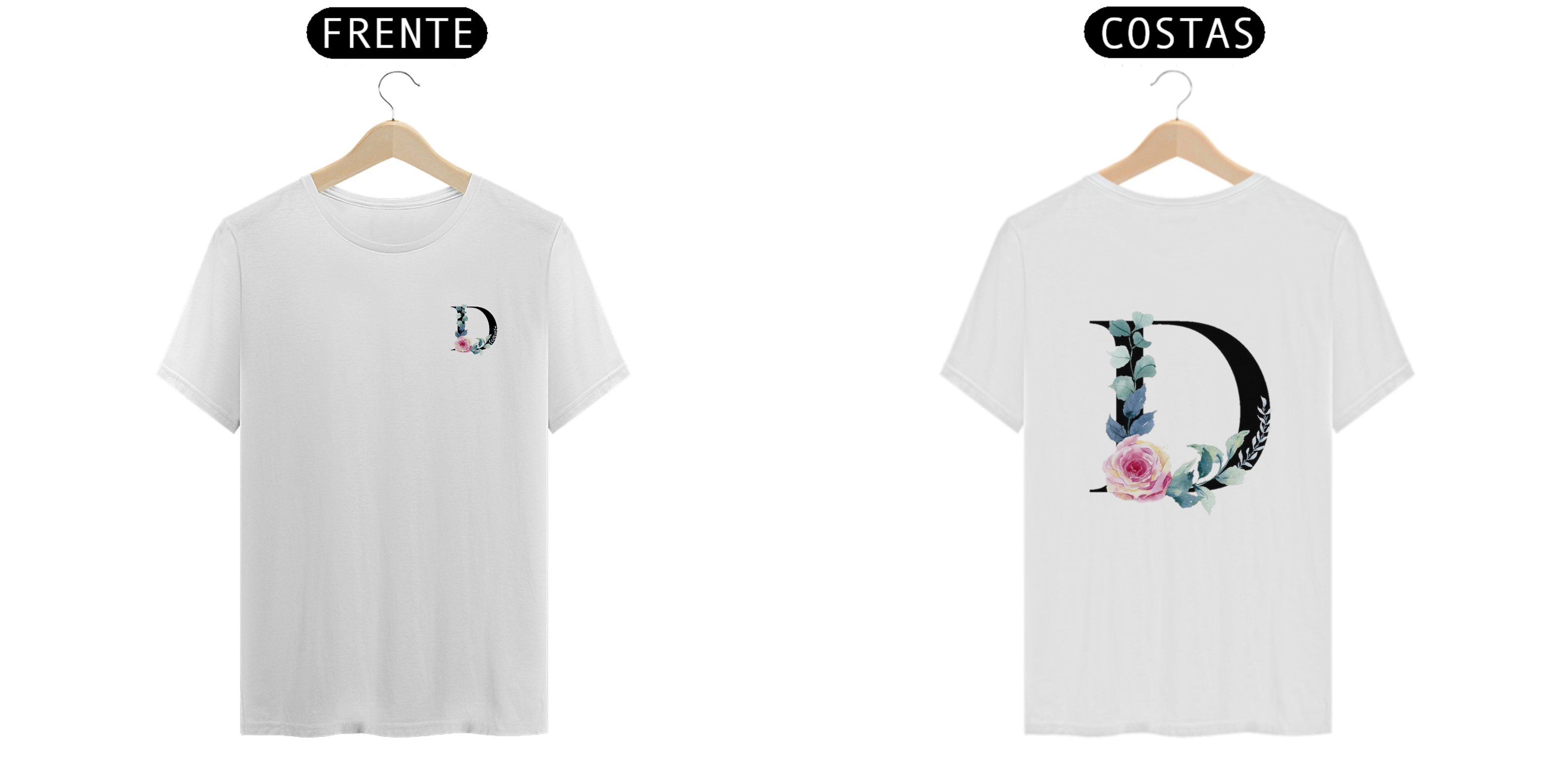 Nome do produto: Camisa T-Shirt Classic LETRA D/FLORAL