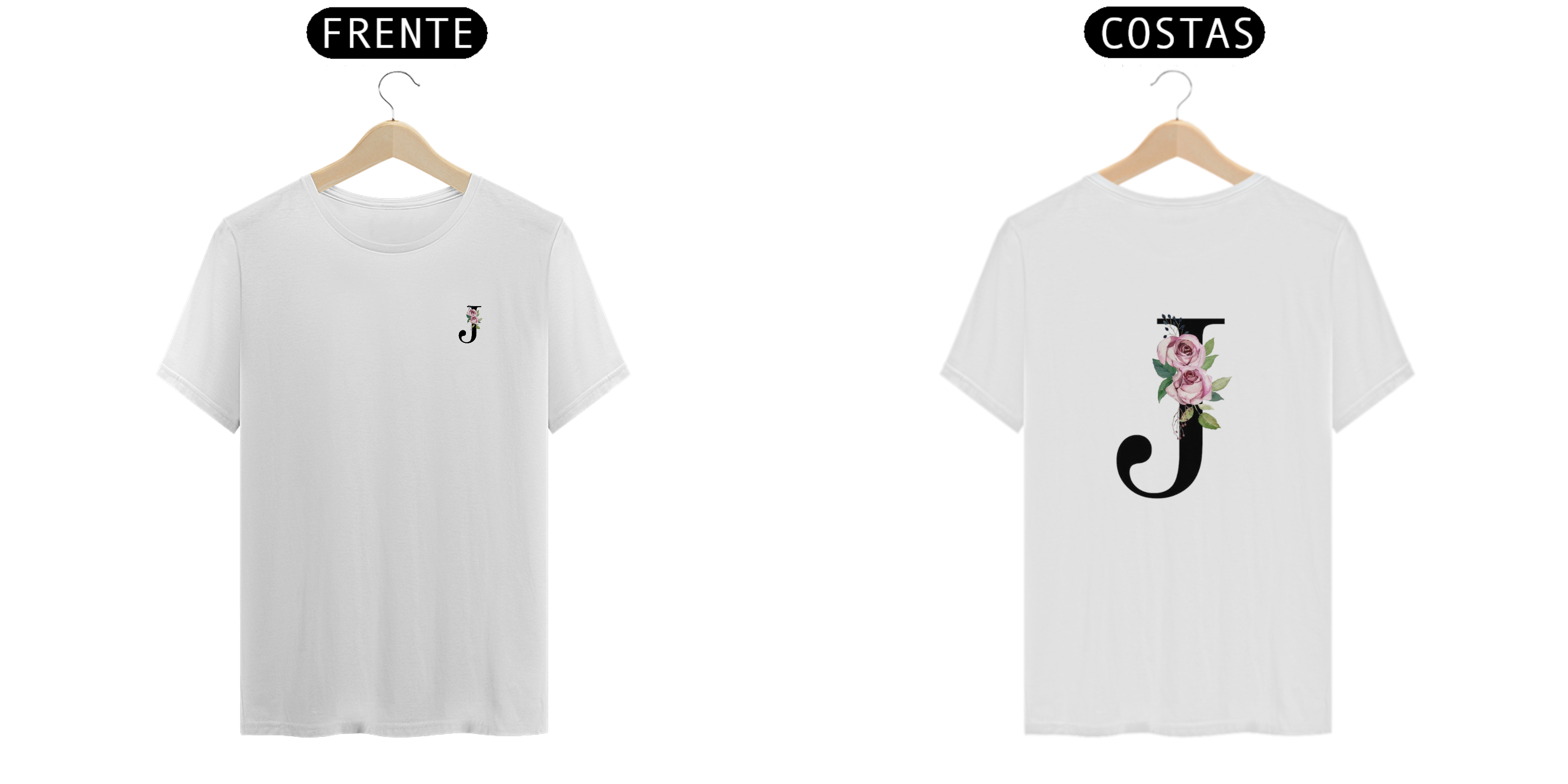 Nome do produto: Camisa T-Shirt Classic LETRA J/FLORAL