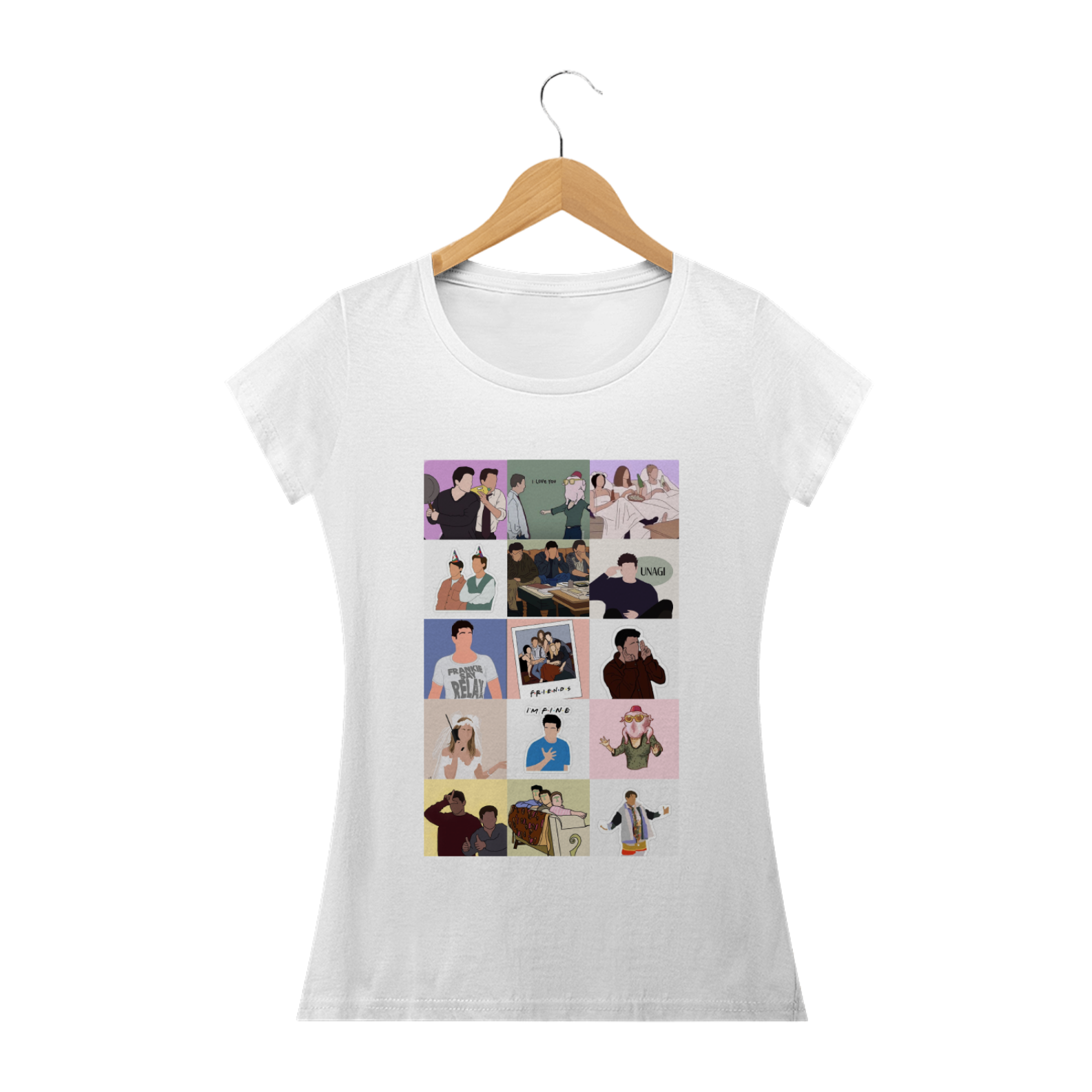 Nome do produto: Camiseta Femininda - Friends Aquela das Cenas