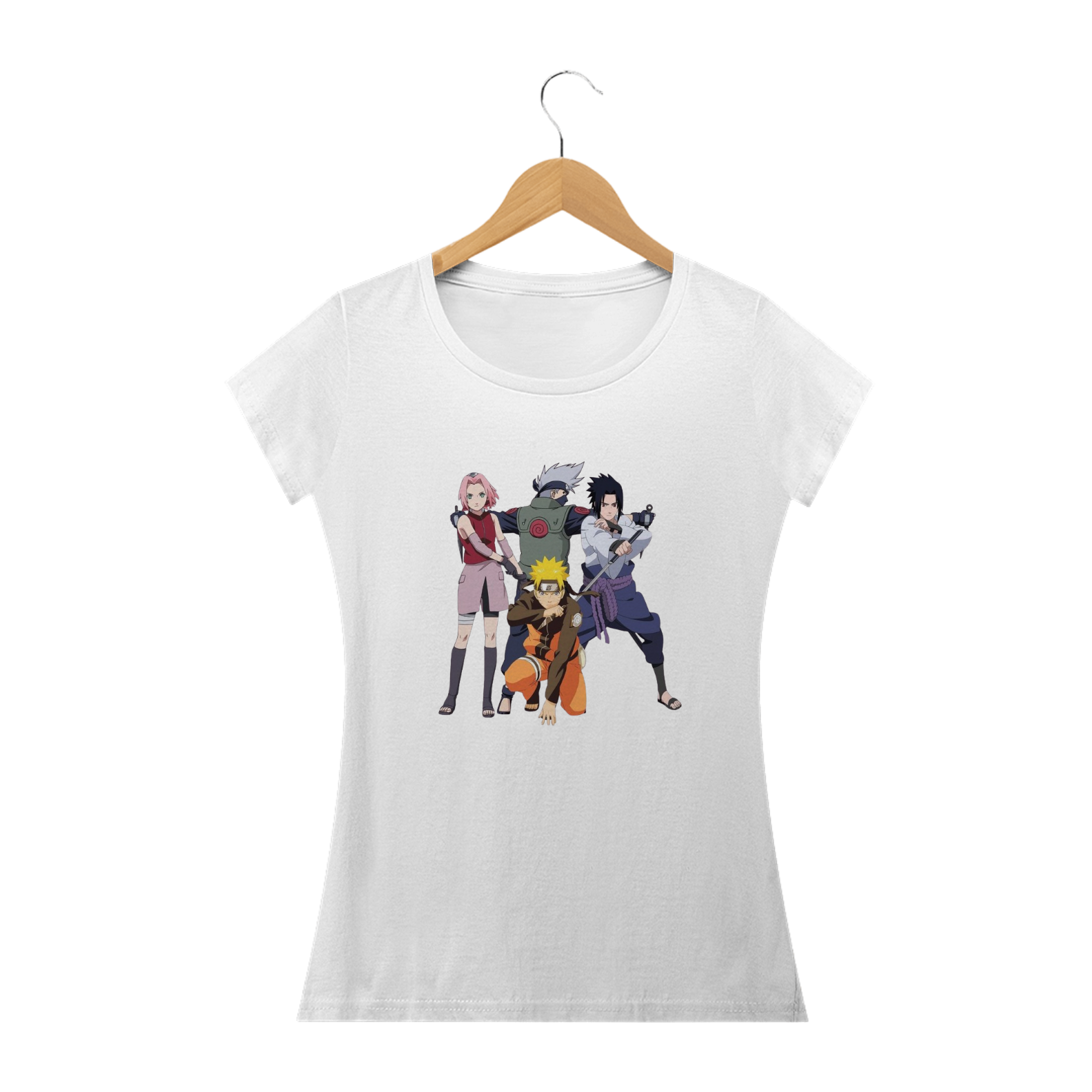 Nome do produto: Camiseta Feminina Naruto - Time