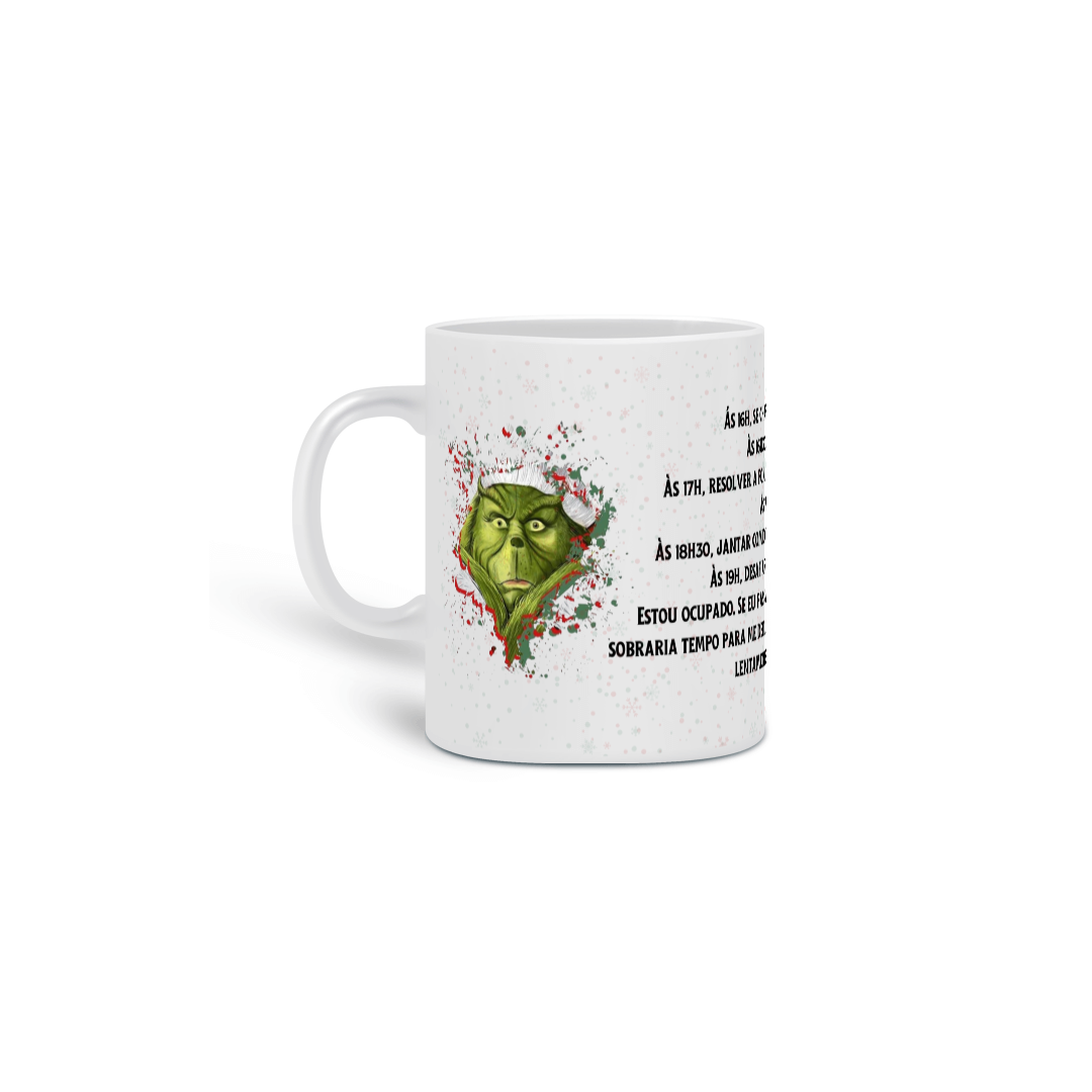 Nome do produto: Caneca Natal - Agenda Grinch 