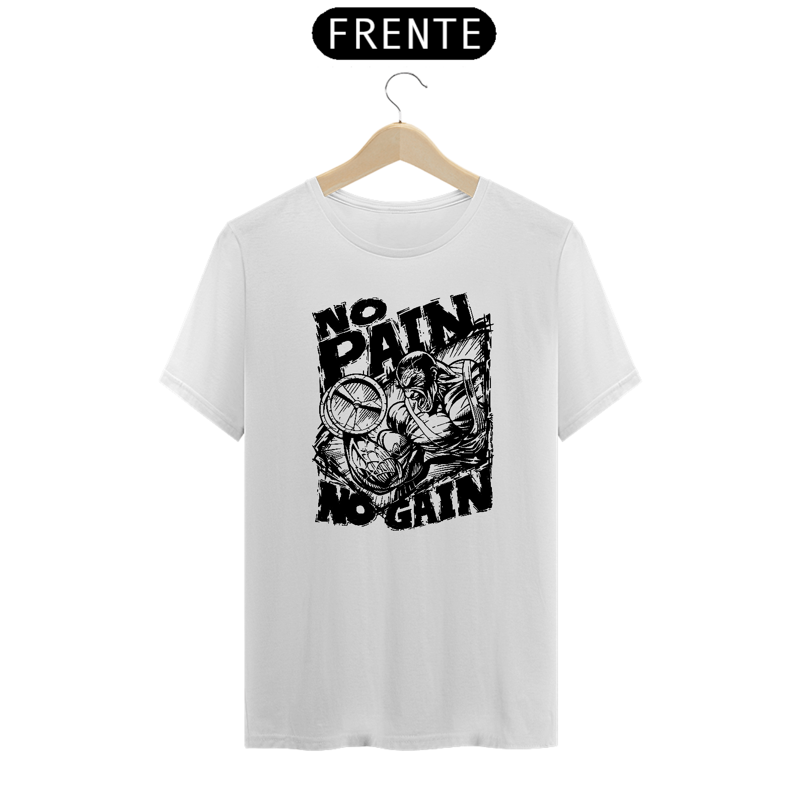 Nome do produto: Camiseta Muscle - No Pain No Gain