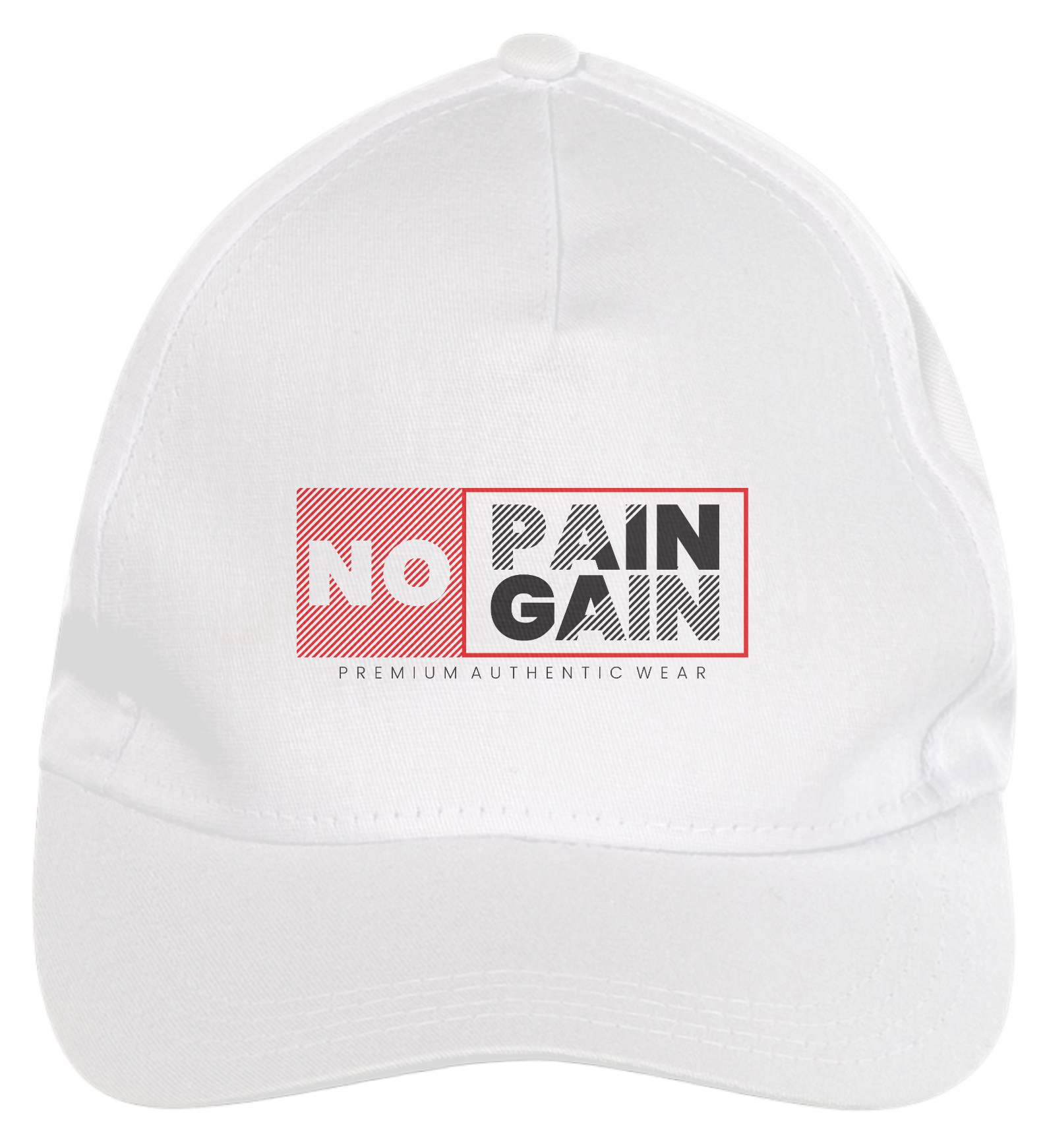 Nome do produto: Boné de Brim - No Pain No Gain