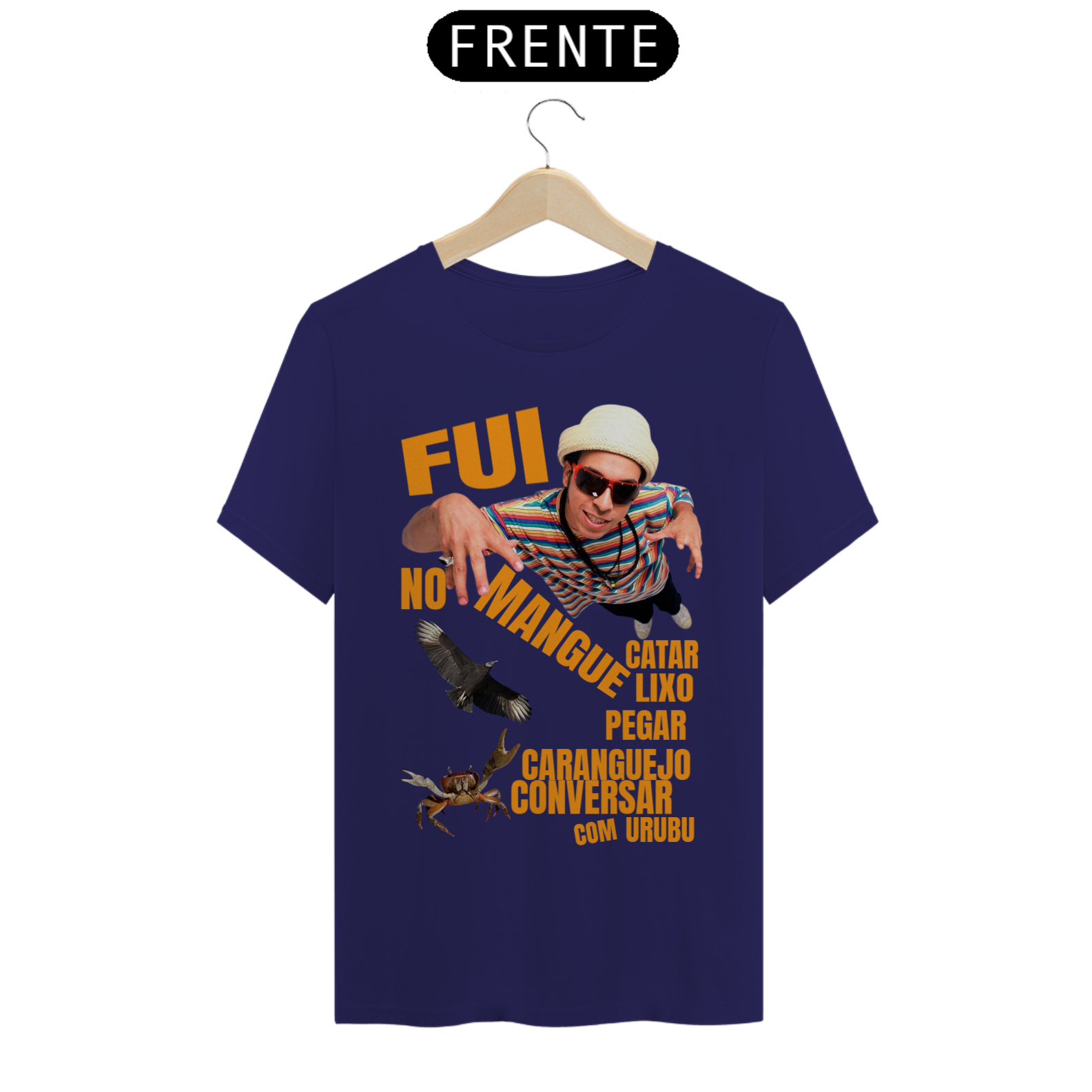 Nome do produto: T-SHIRT CHICO SCIENSE URUBU CARANGUEJO