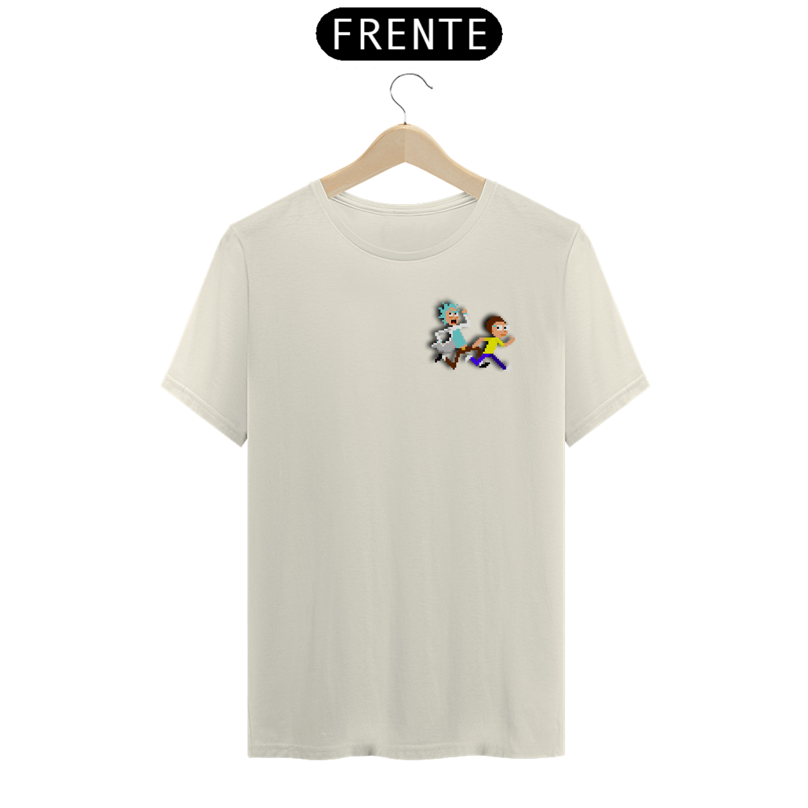 Nome do produto: T-SHIRT RICK E MORTY PIXEL