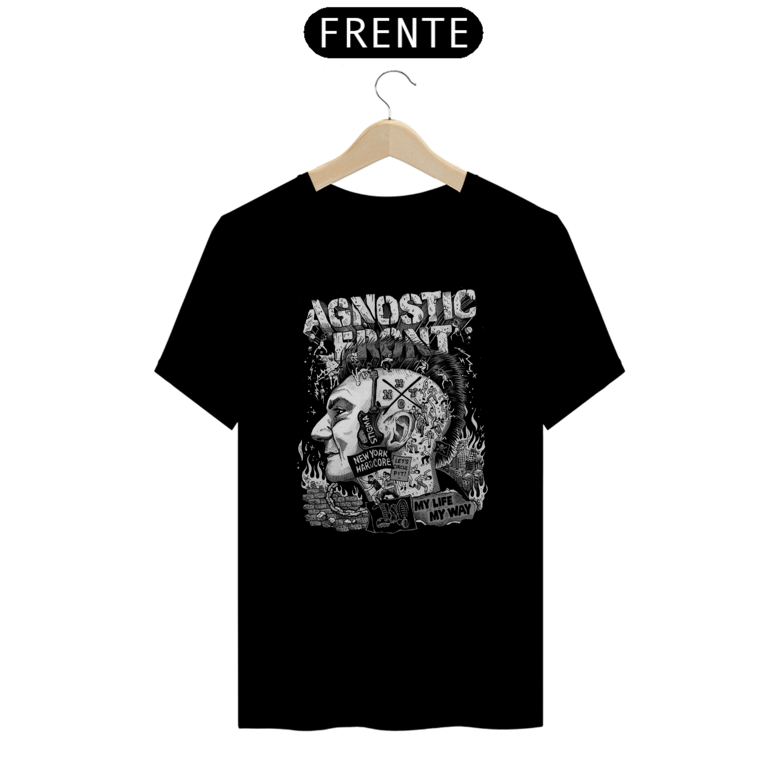 Nome do produto: T-SHIRT AGNOSTIC FRONT
