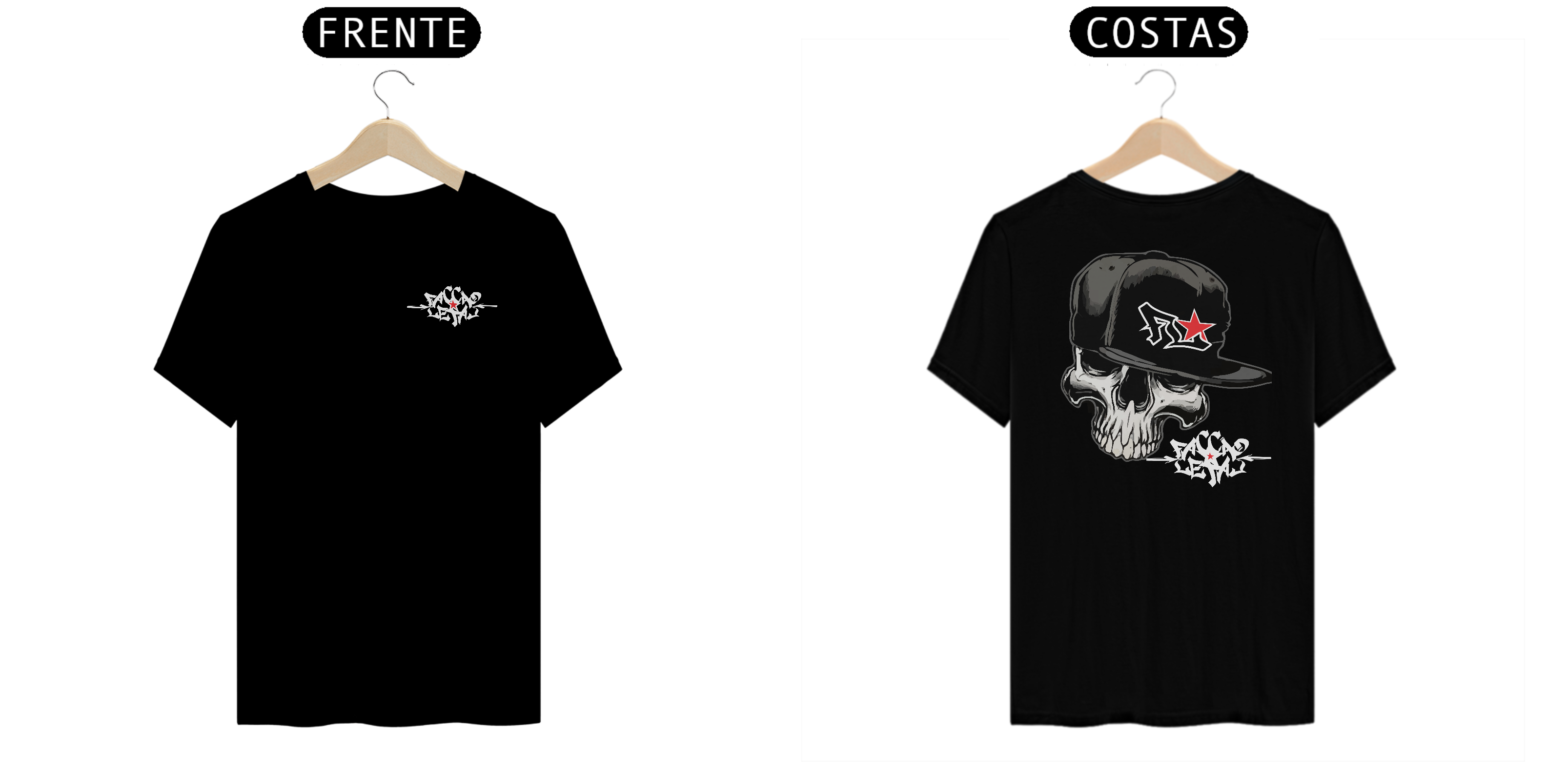 Nome do produto: T-SHIRT FACÇÃO LETAL SKULL