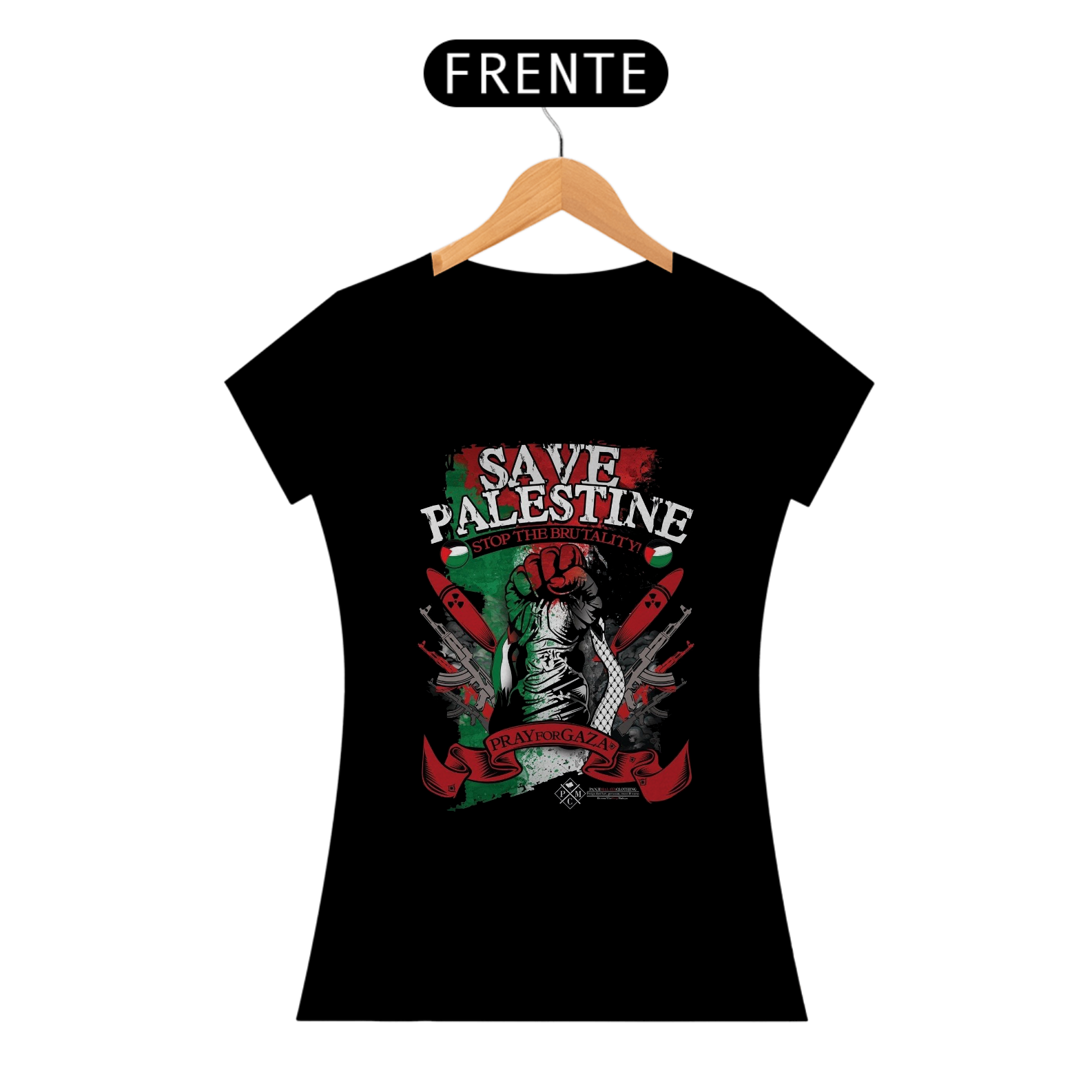 Nome do produto: BABY LOOK SAVE PALESTINE