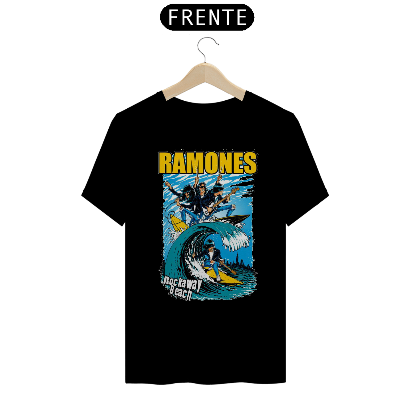 Nome do produto: T-SHIRT RAMONES ROCKAWAY BEACH
