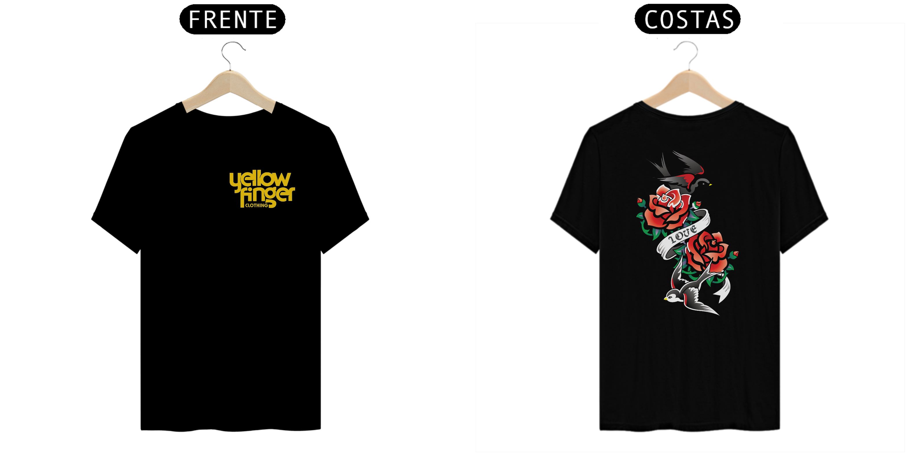 Nome do produto: T-SHIRT YELLOWFINGER ROSES