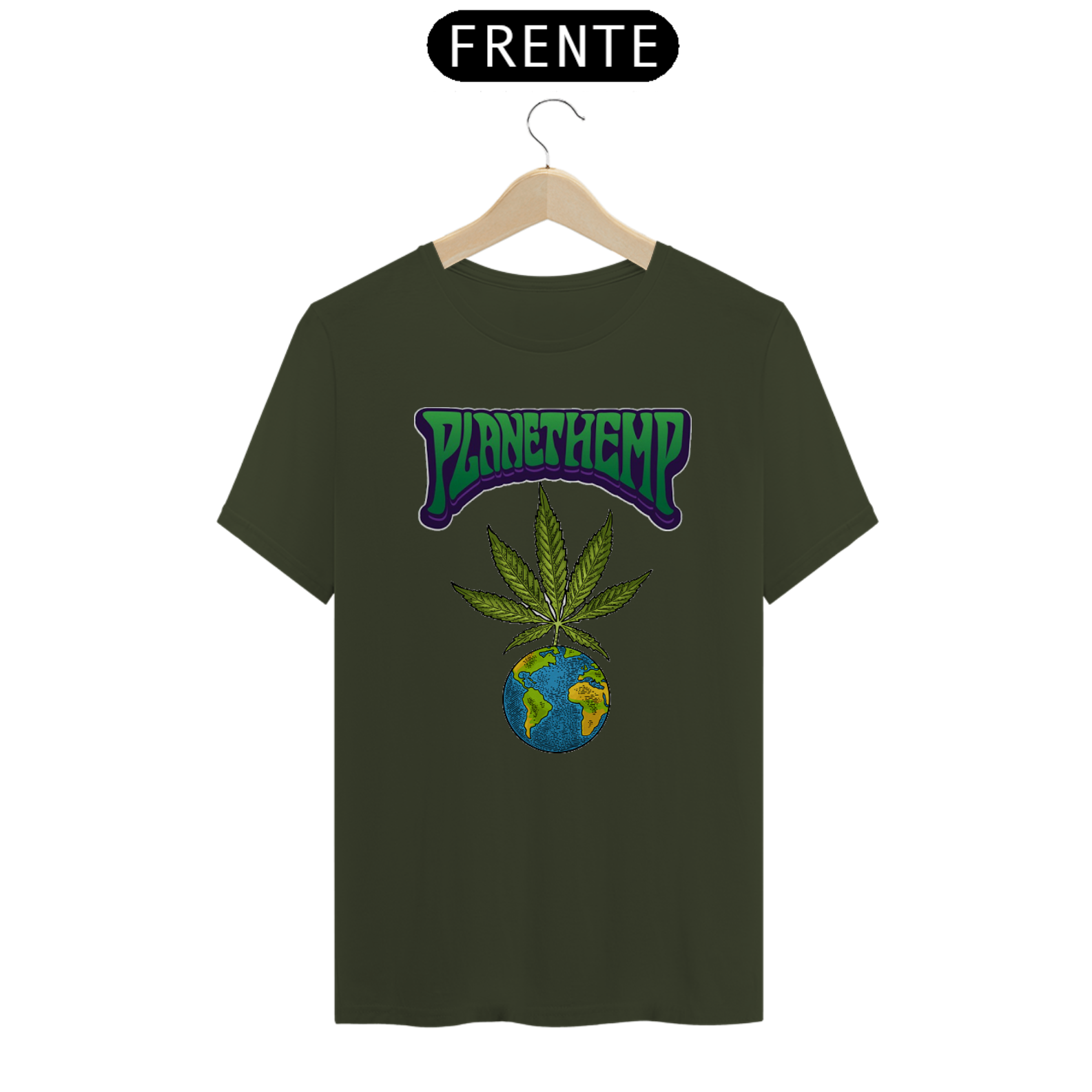 Nome do produto: T-SHIRT PLANET HEMP FOLHA