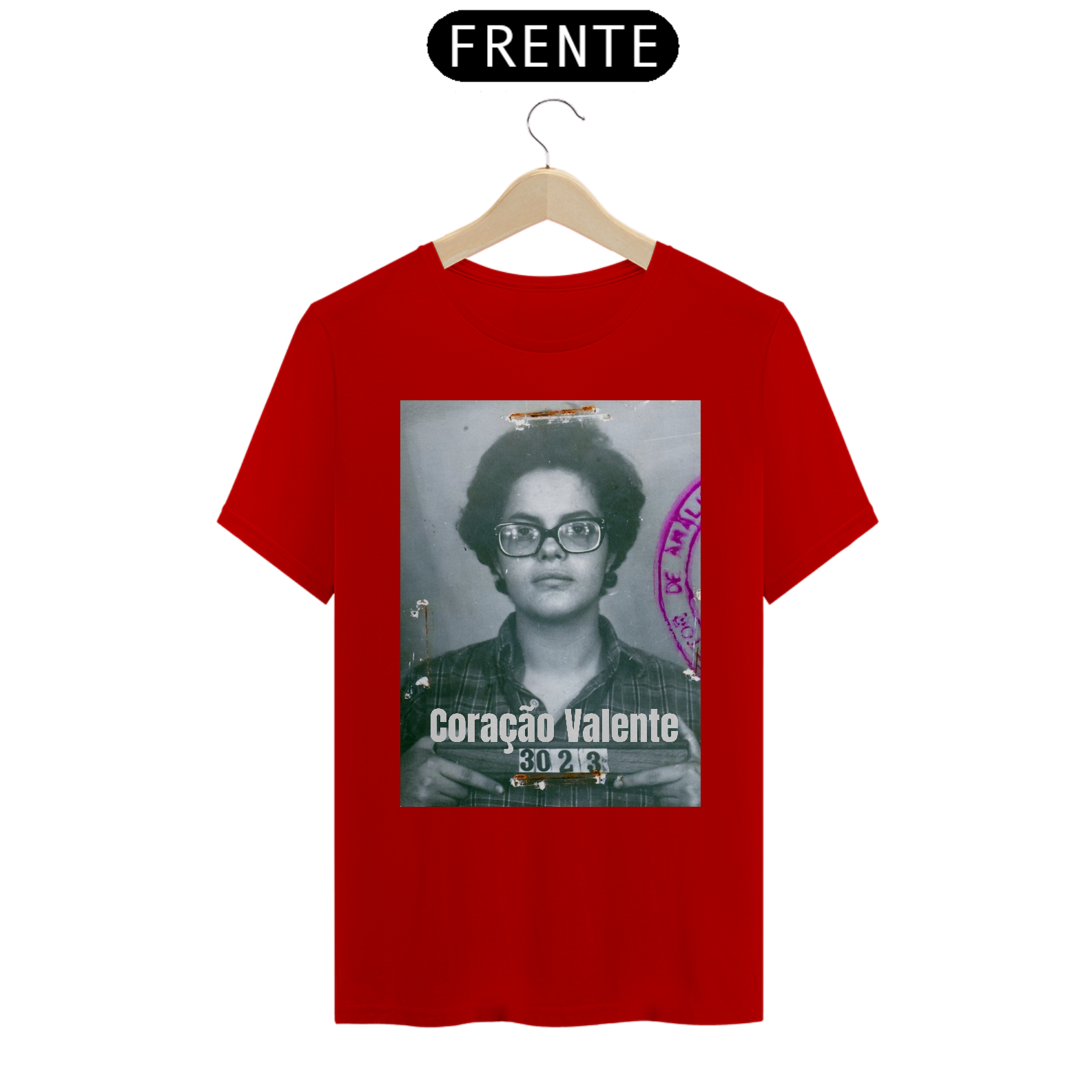 Nome do produto: T-SHIRT DILMA CORAÇÃO VALENTE