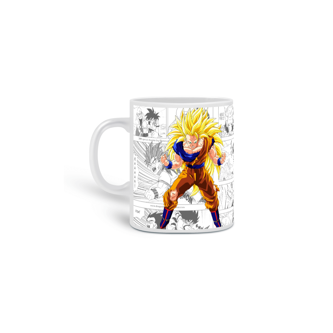 Nome do produto: caneca quadrinho dbz goku ss3