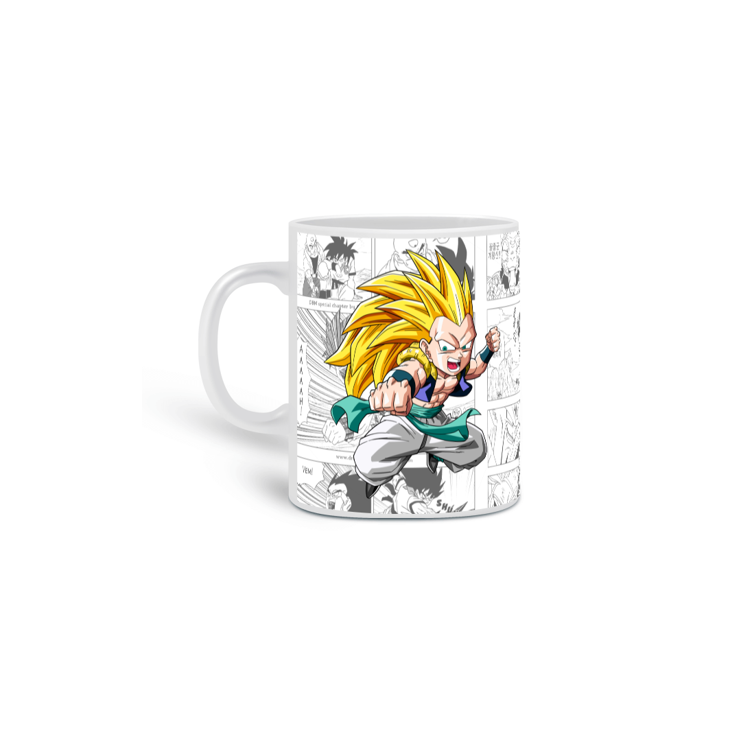 Nome do produto: caneca dbz quadrinho gotenks ss3