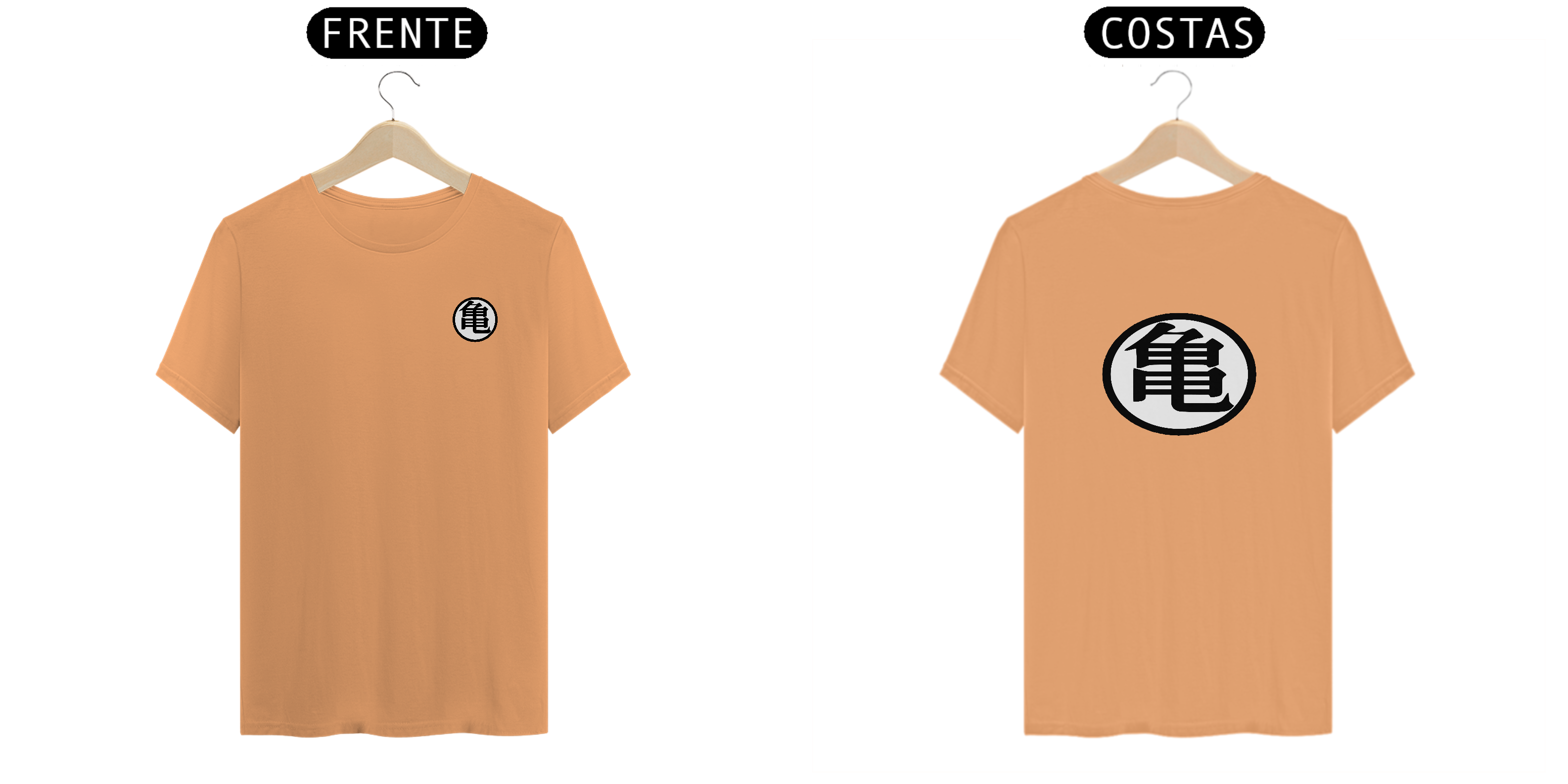 Nome do produto: camiseta estonada símbolo dbz frente e costas 