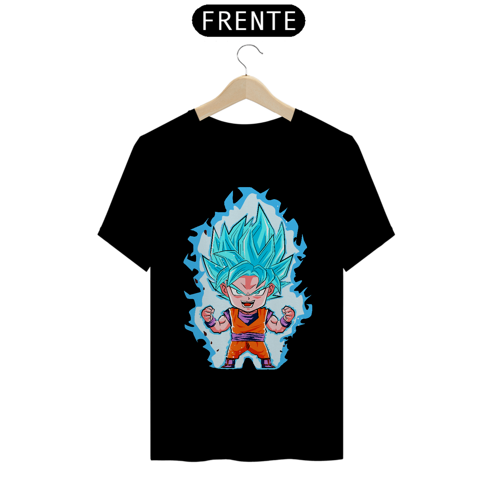 Nome do produto: camiseta t-shirt quality goku blue chibi