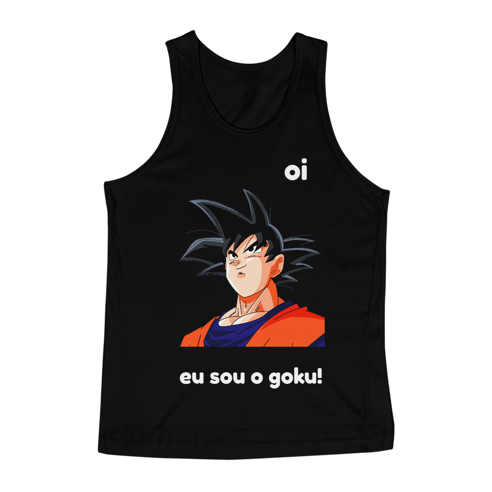 Nome do produto: regata masc \'\' oi eu sou o goku \'\'