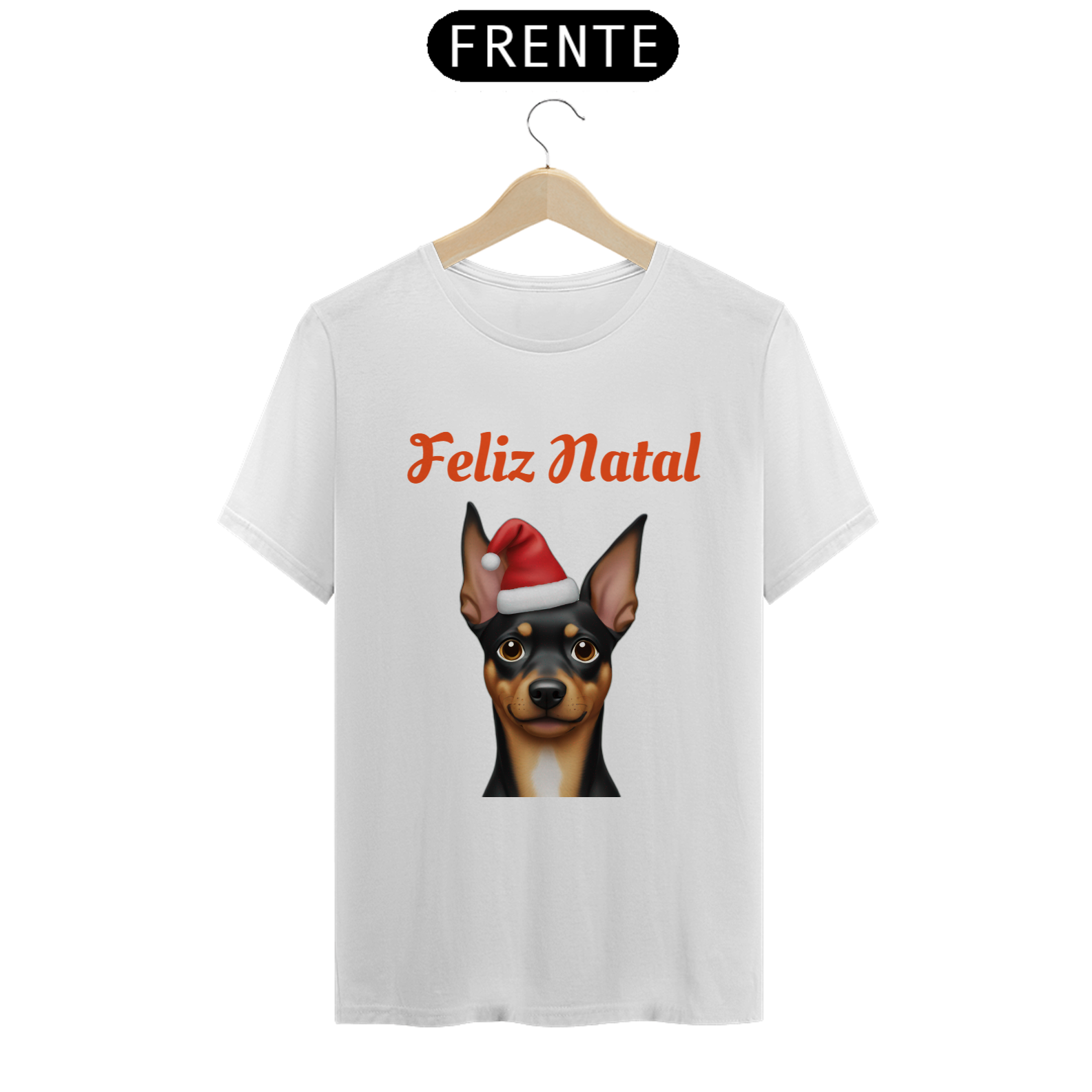 Nome do produto: Camisa para Natal (Emoji Pinscher)