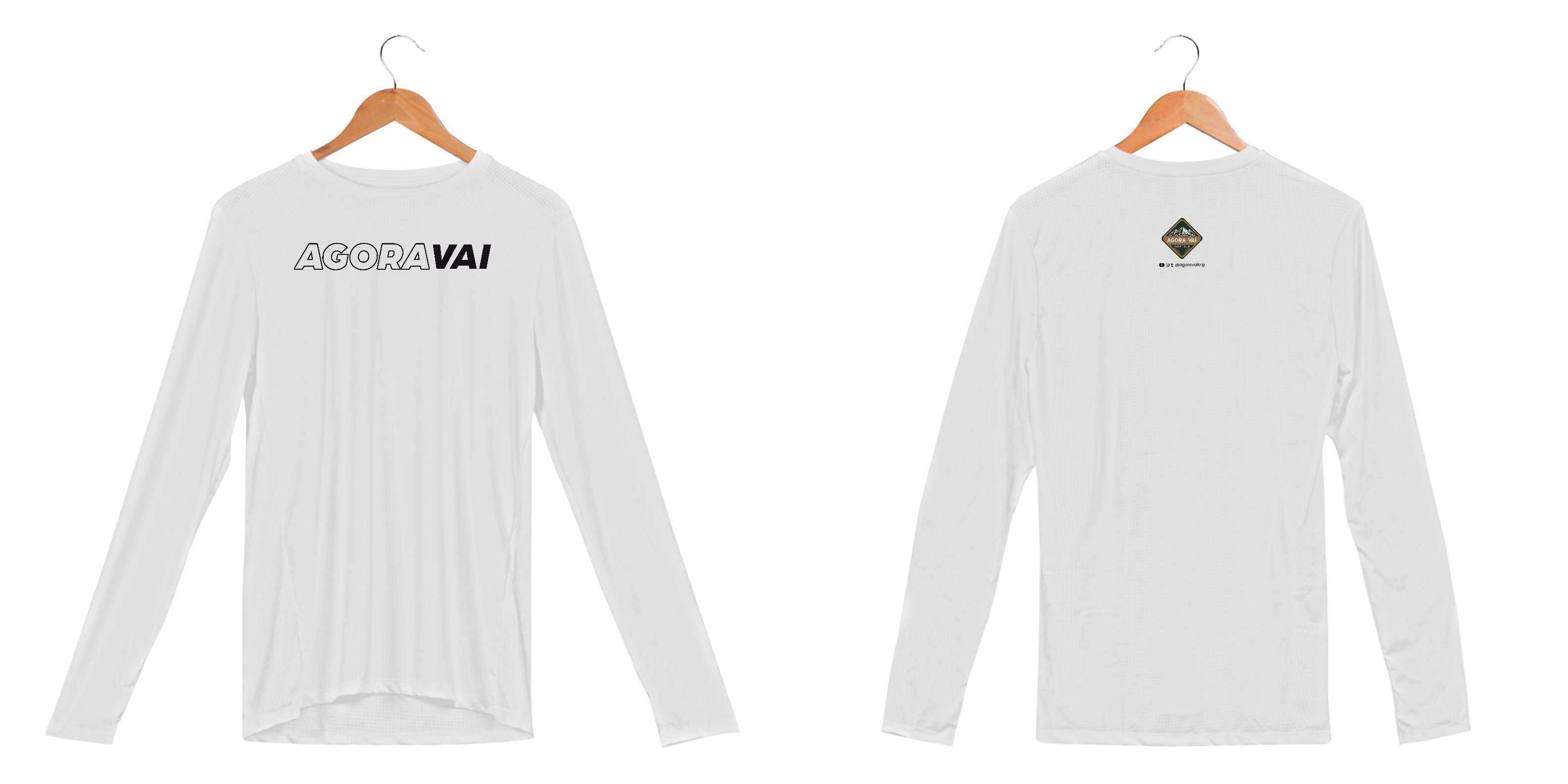 Nome do produto: Dry Fit com Proteção UV - Manga Longa Unissex (Estampa Preta)