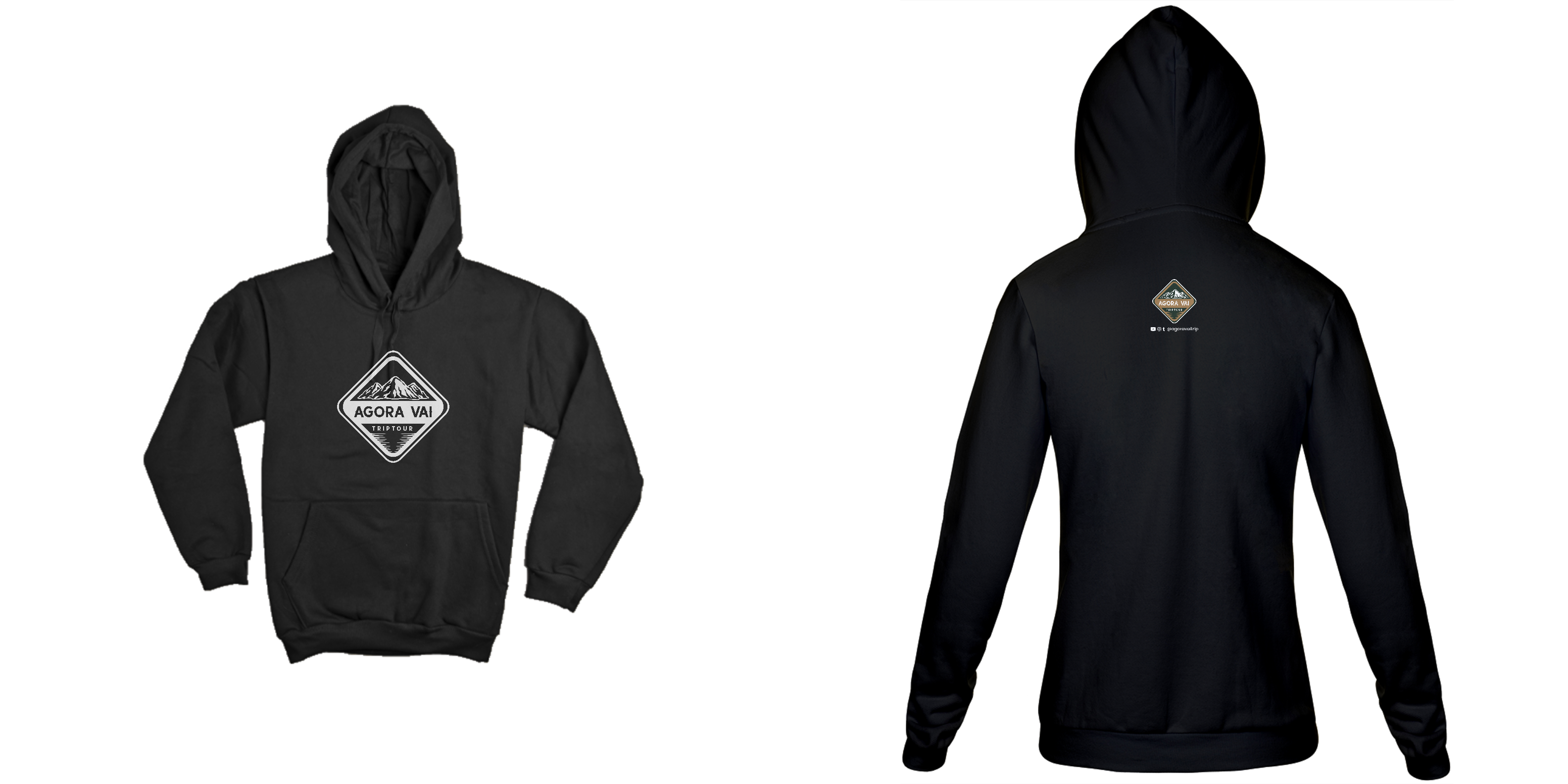 Nome do produto: Moletom Canguru (Estampa Branca)