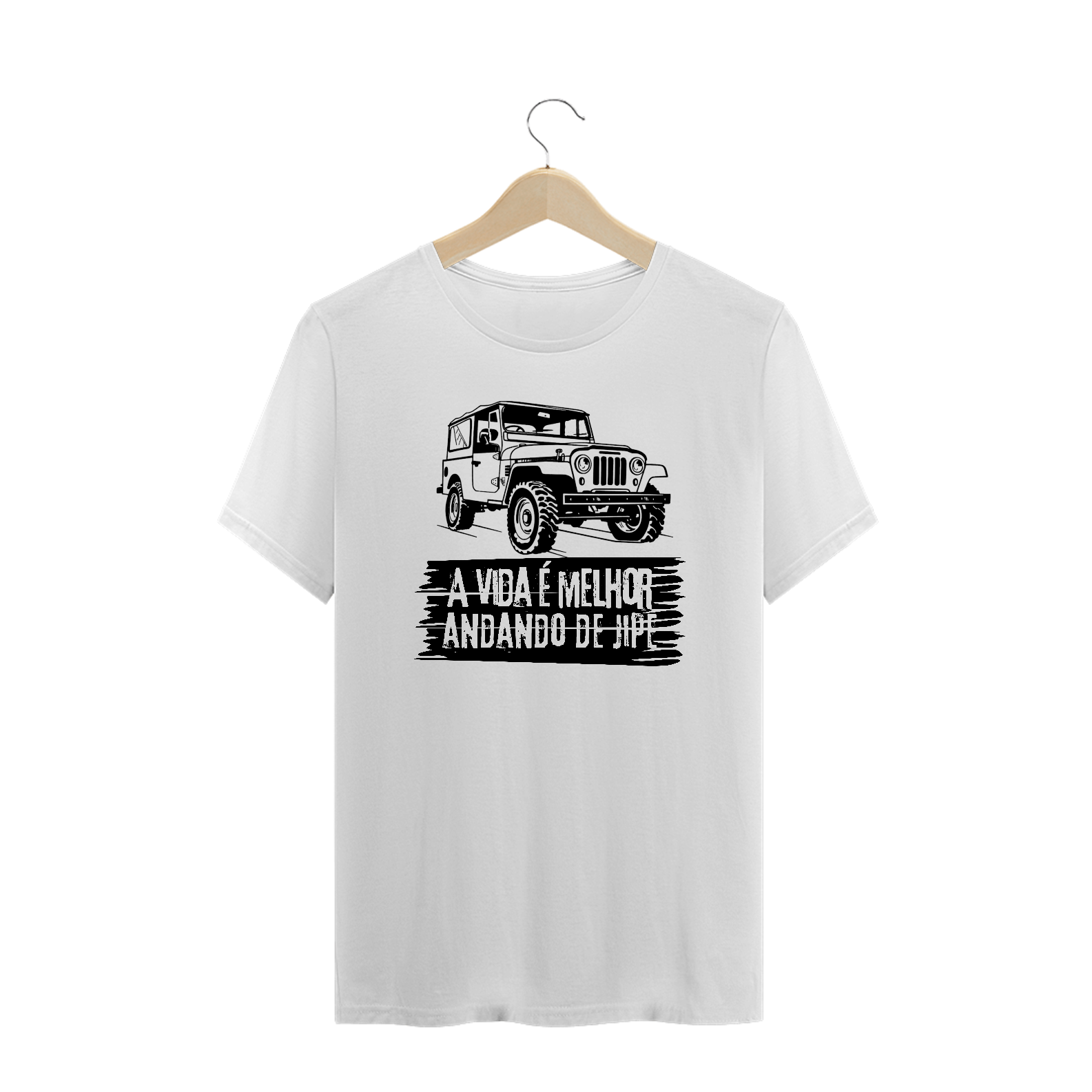 Camiseta Plus Size - Vida Melhor - Branca