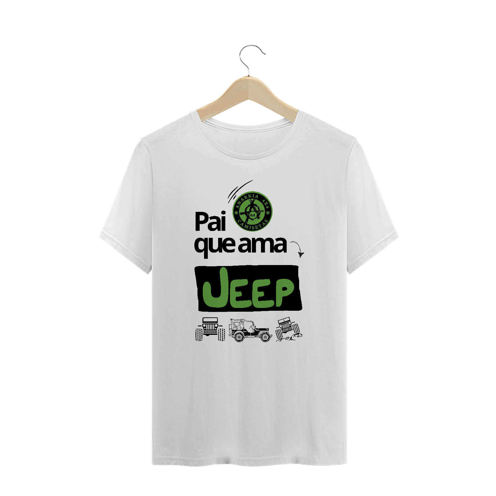 Camiseta Plus Size - Pai ama Jeep