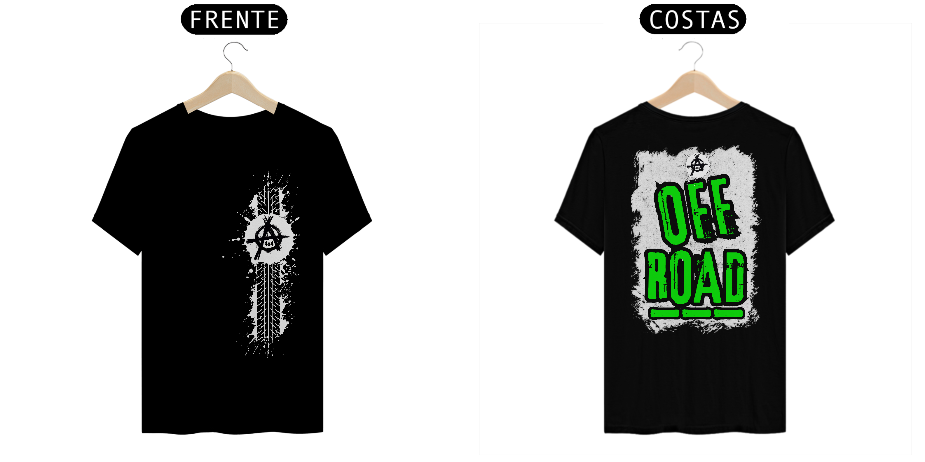 Camiseta Quality- Anarkia4x4 - OFF ROAD GREEN