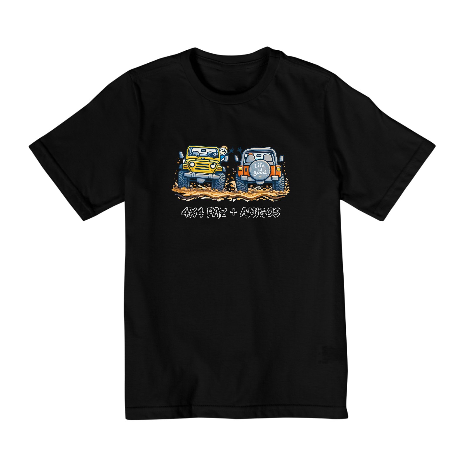 Camiseta Infantil 4x4 faz Amigos - 10 a 14 Anos