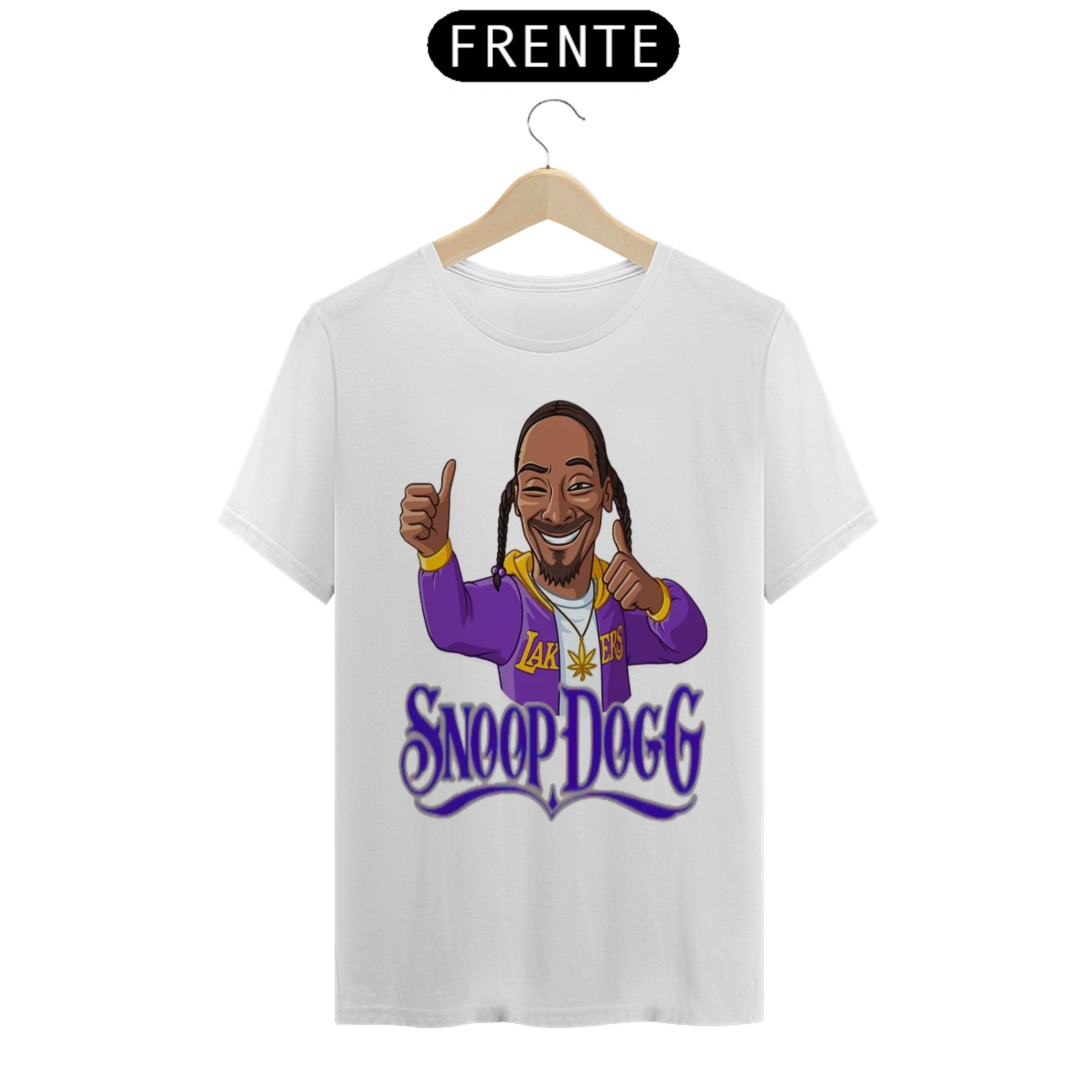 Nome do produto: Camiseta Snoop Dogg Hip Hop Lakers