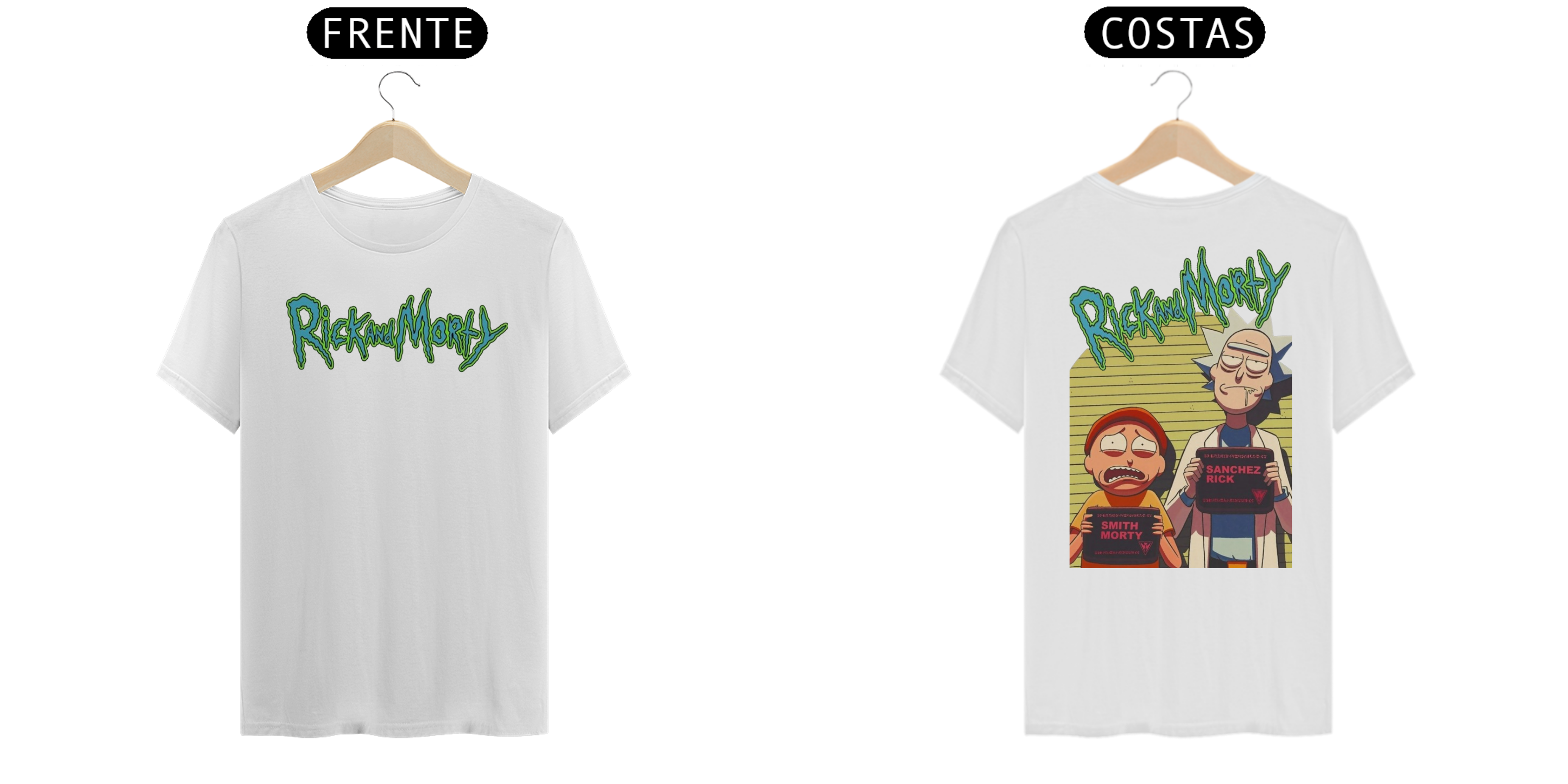 Nome do produto: Camiseta Rick and Morty Fichados