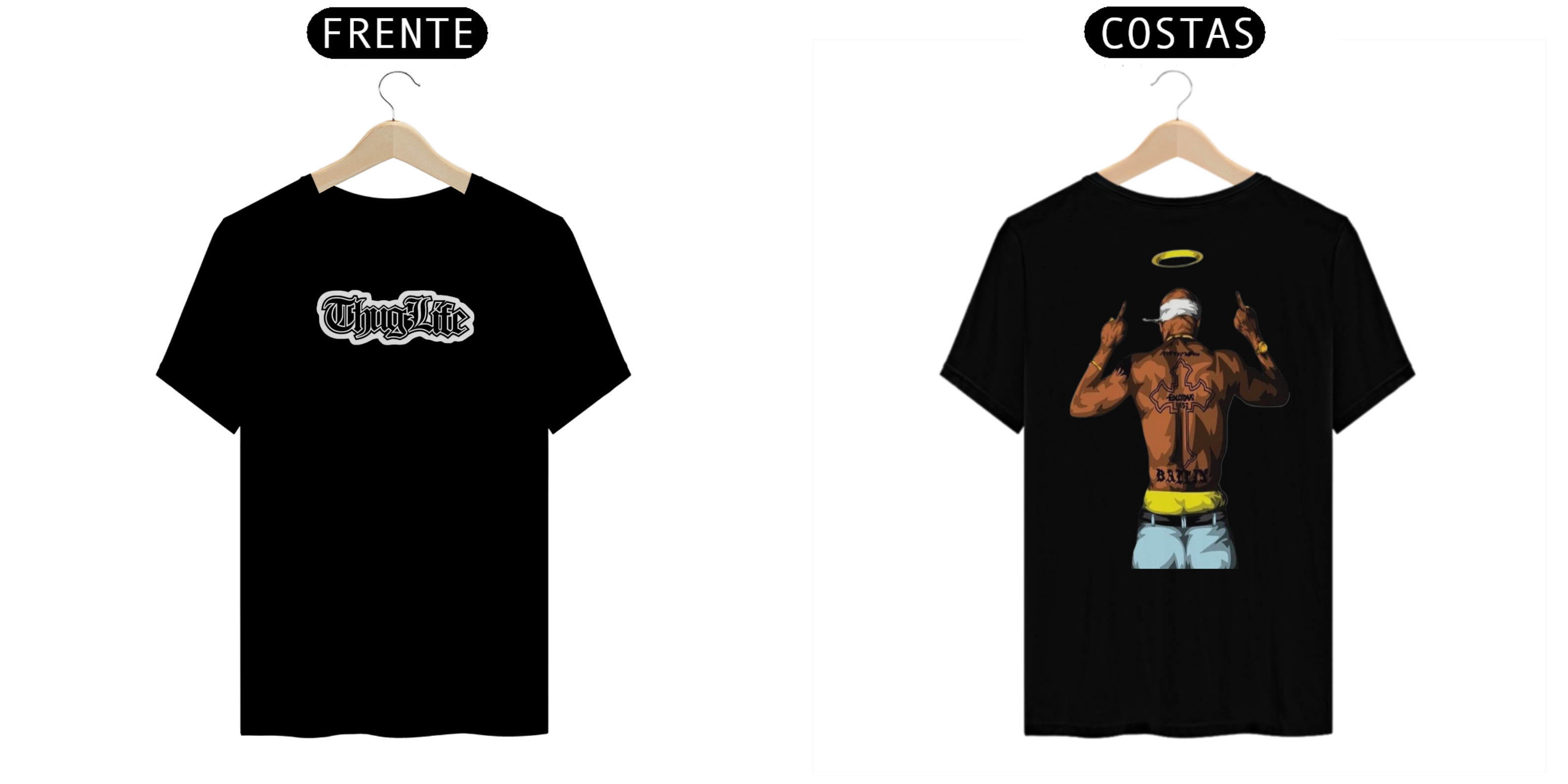 Nome do produto: Camiseta 2Pac Thug Life