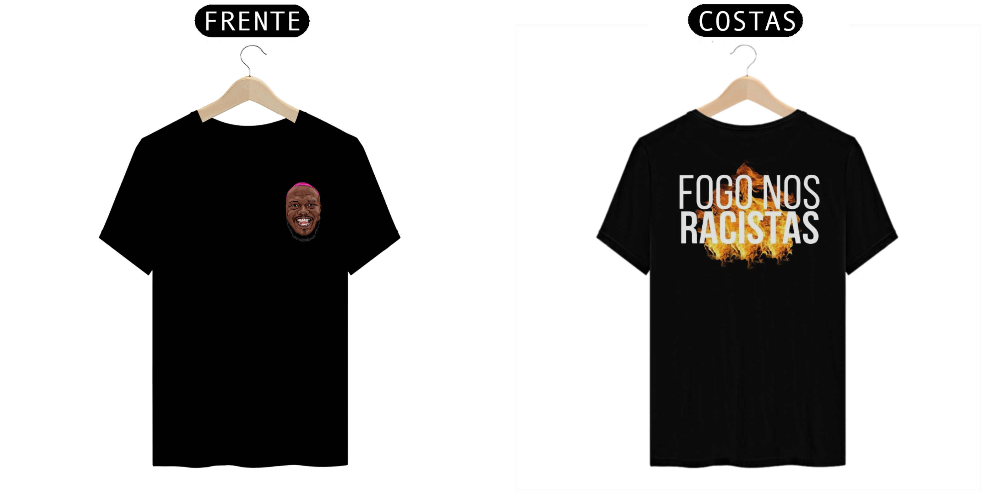 Nome do produto: Camiseta Rap Djonga Fogo Nos Racista