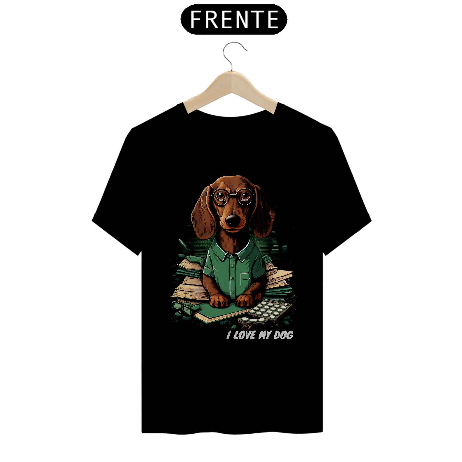 Nome do produto: Dachshund Contador (Basset - cão-salsicha) - Coleção Tal Pais - Tal Patas