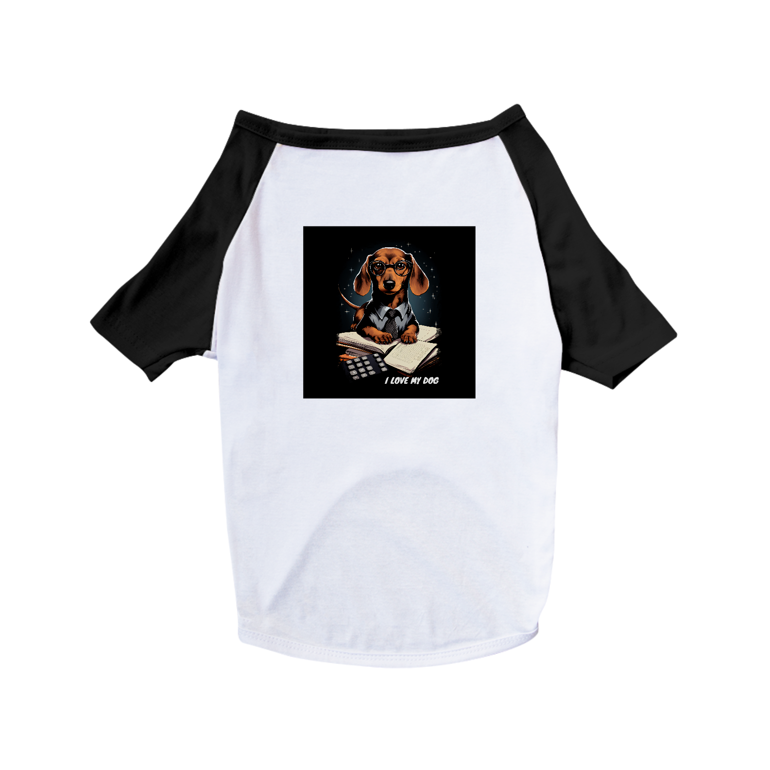 Nome do produto: Dachshund Contador (Basset - Cão-Salsicha) - Camisa Pet Dog - Coleção Tal Pais - Tal Patas