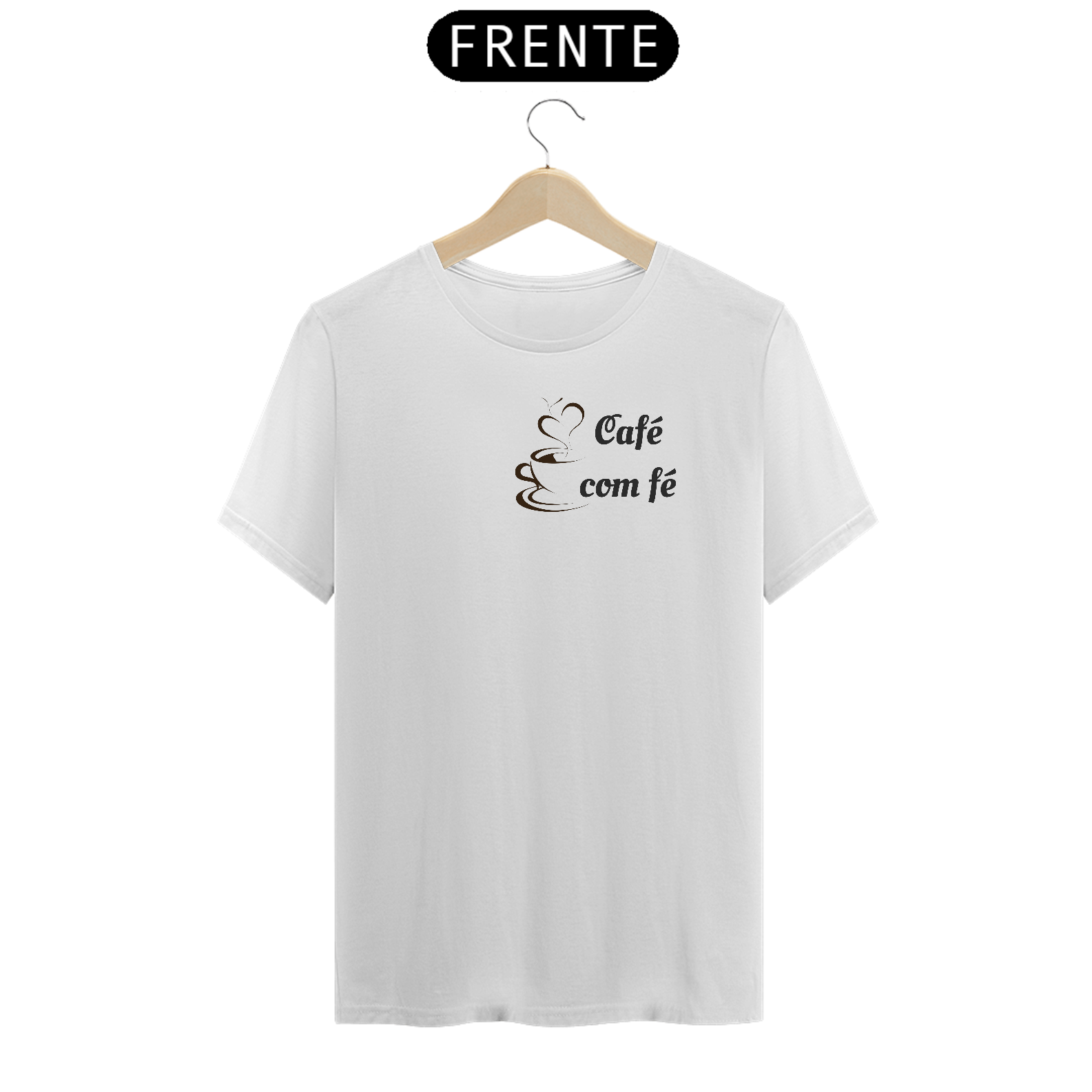Nome do produto: Camiseta Café com Fé