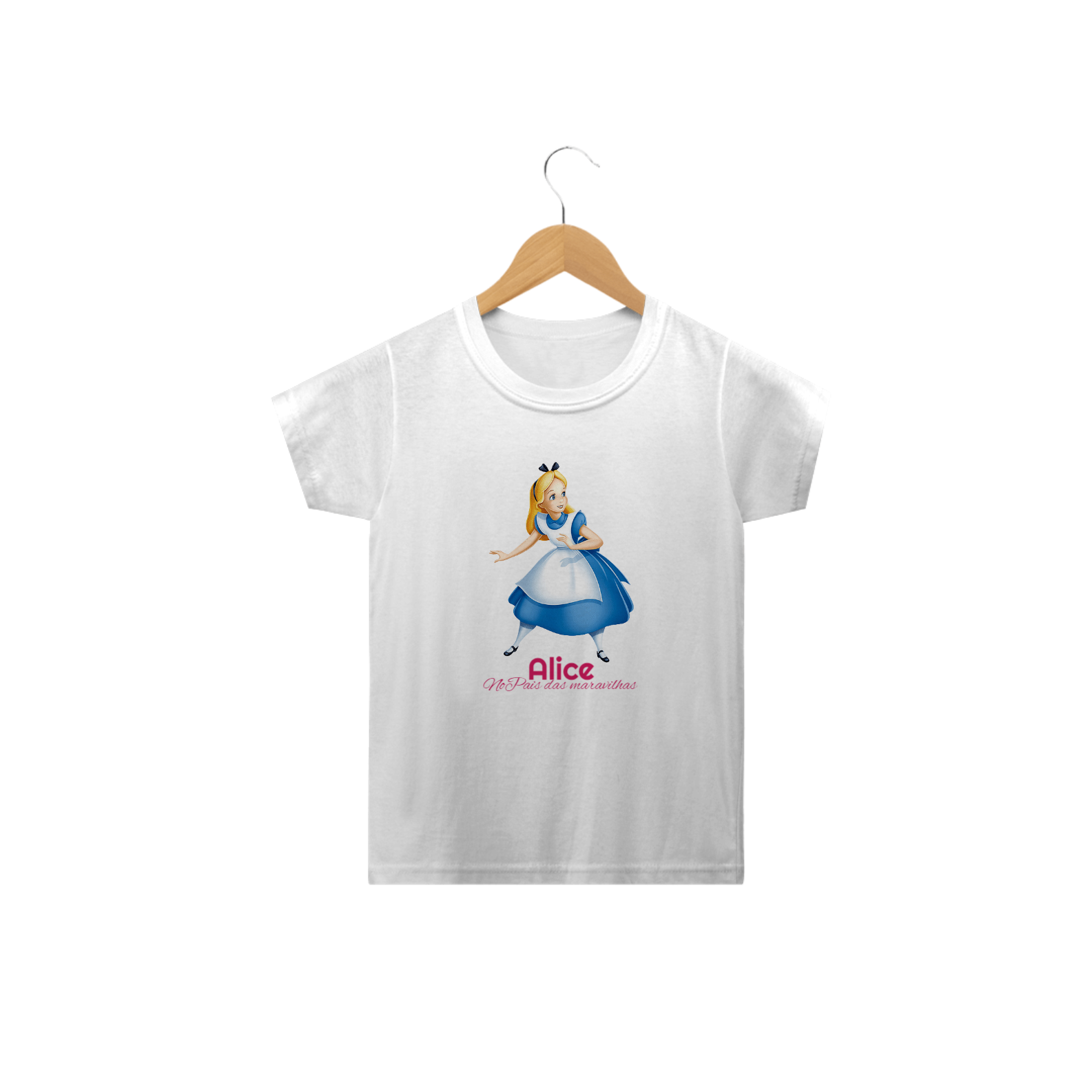 Nome do produto: Camiseta Juvenil Alice No Pais das Maravilhas