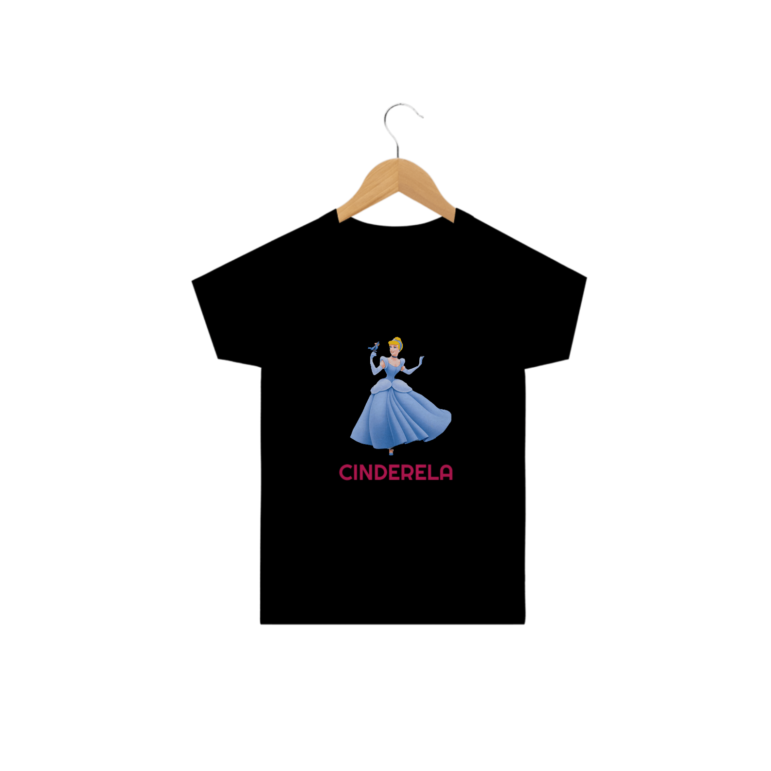 Nome do produto: Camiseta Infantil Cinderela