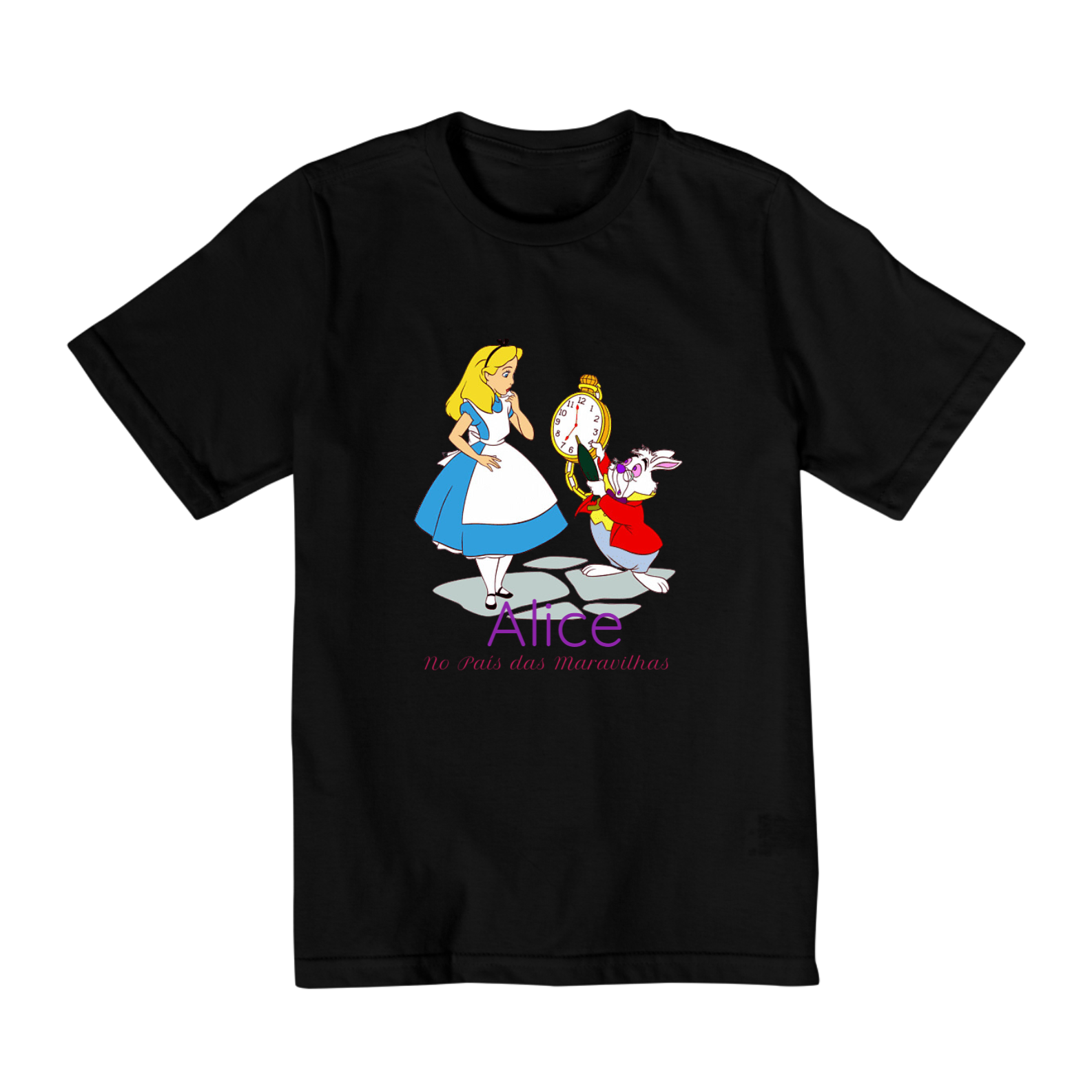 Nome do produto: Camiseta Infantil Alice no Pais das Maravilhas