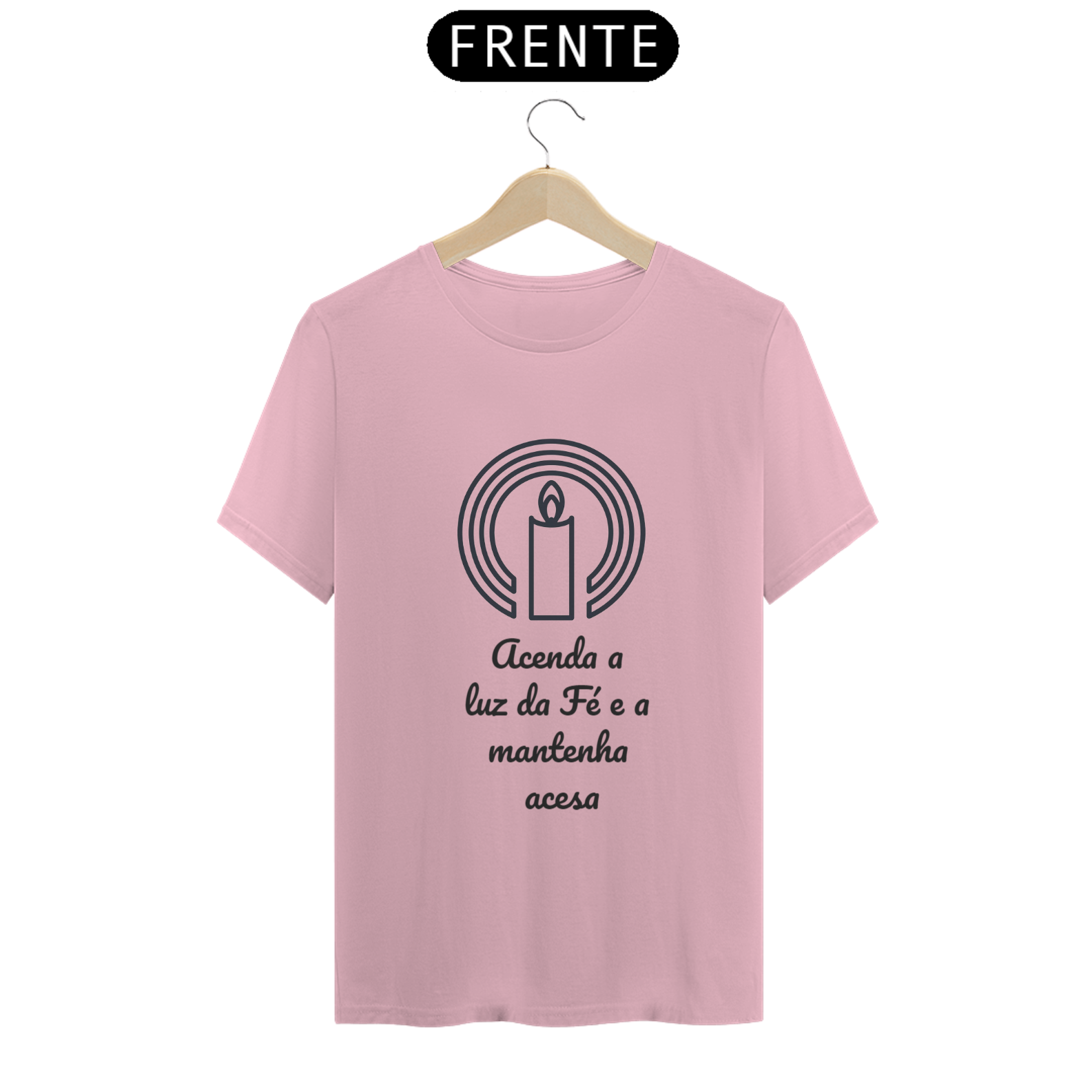 Nome do produto: Camiseta Fé Acesa