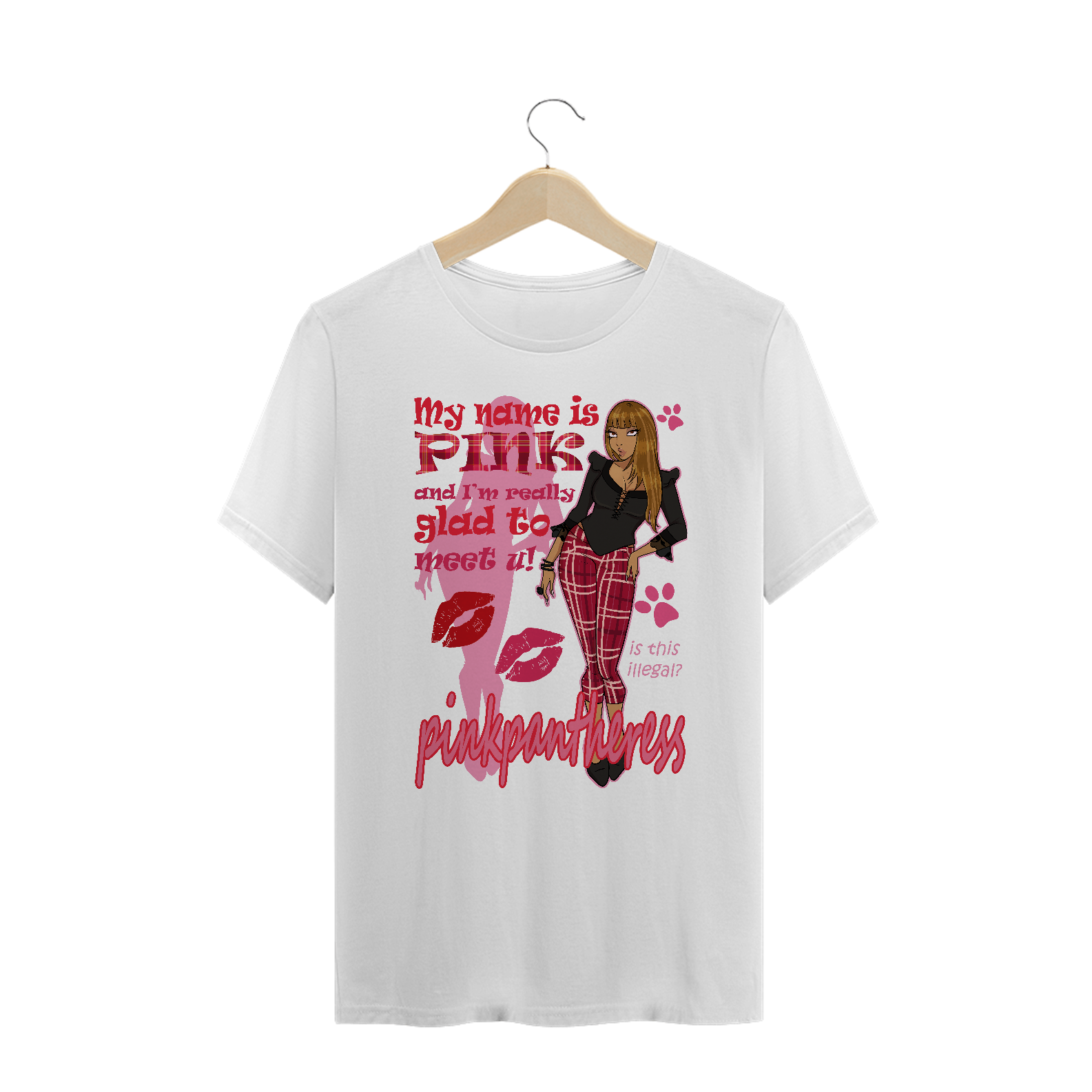 Camiseta Plus Size 'PINKPANTHERESS - ILLEGAL'