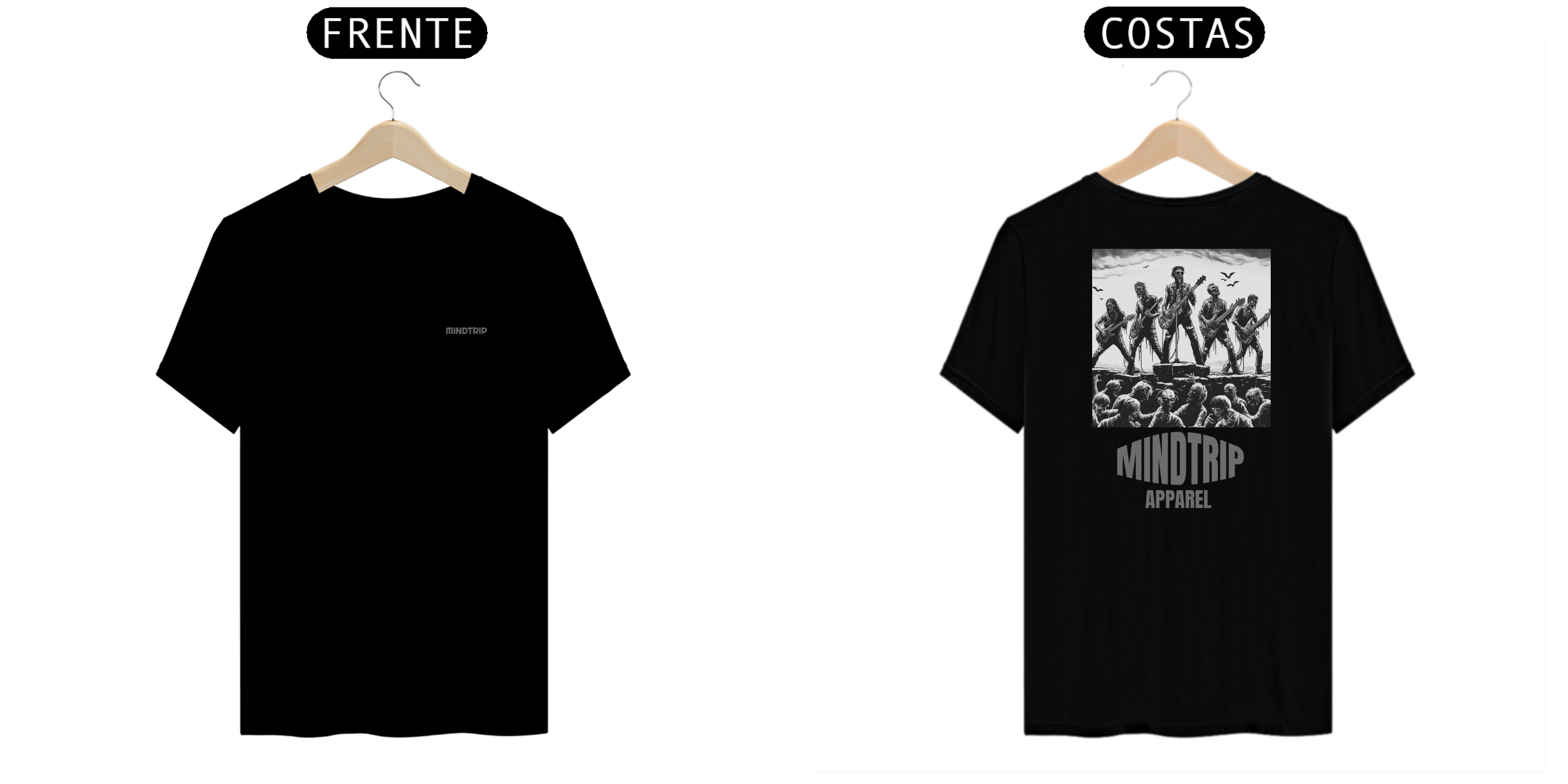 Nome do produto: Camiseta Banda de Zumbis (Mindtrip Apparel)