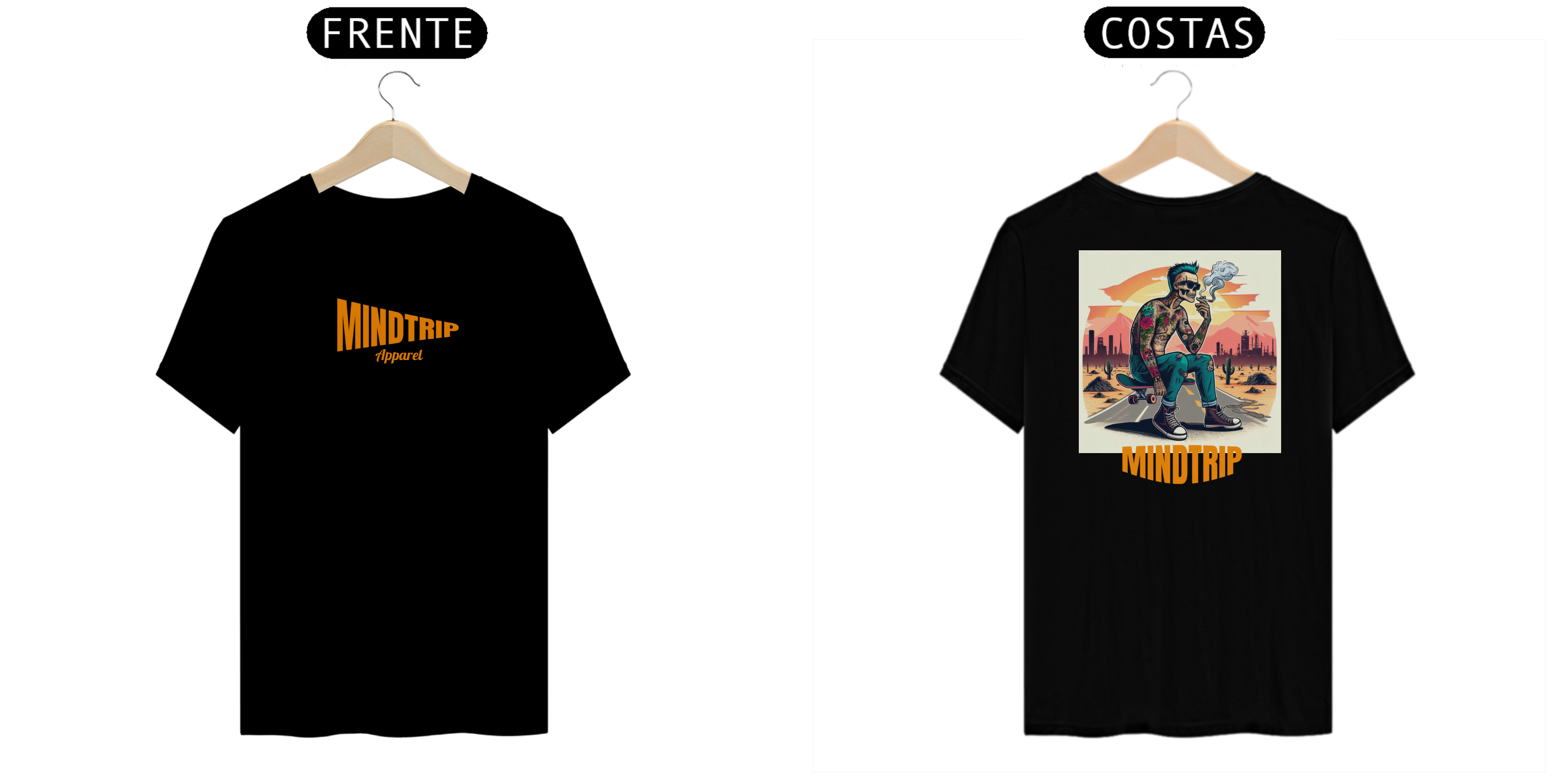 Nome do produto: Camiseta Zumbi Skatista do Apocalipse (Mindtrip Apparel)