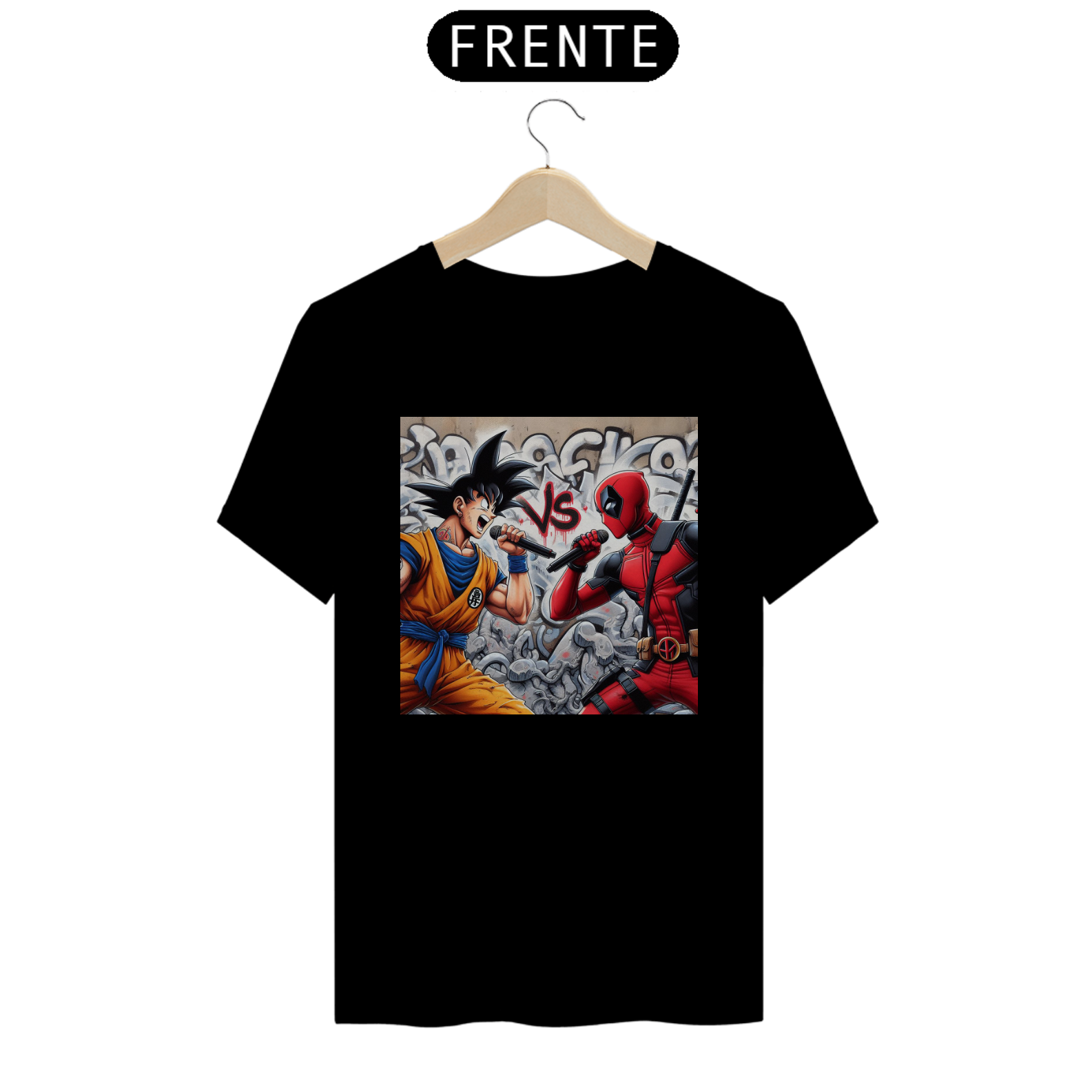 Nome do produto: Camiseta Batalha Goku X Deadpool de Rap...