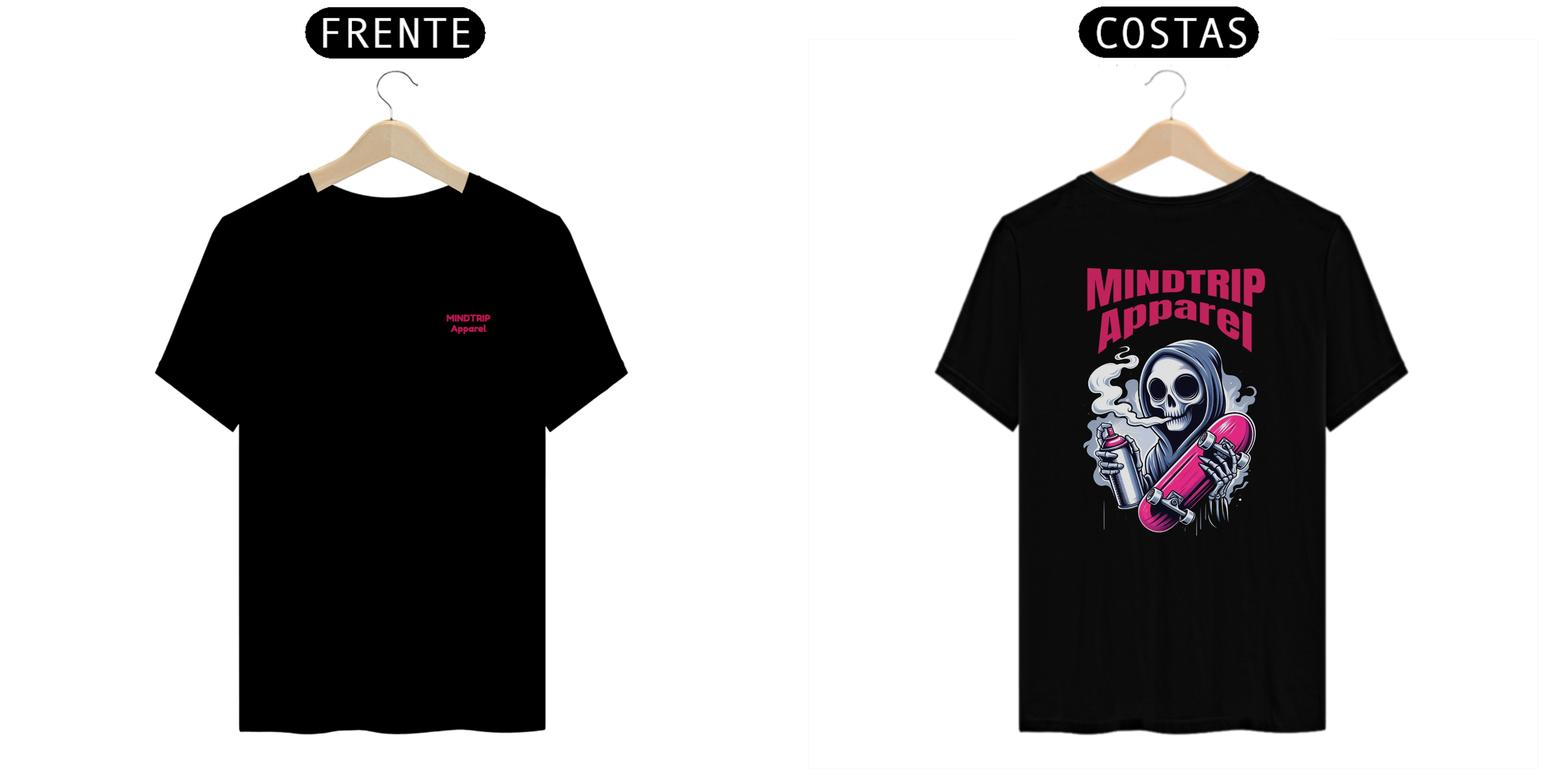 Nome do produto: Camiseta Caveira Grafiteira (Mindtrip Apparel)