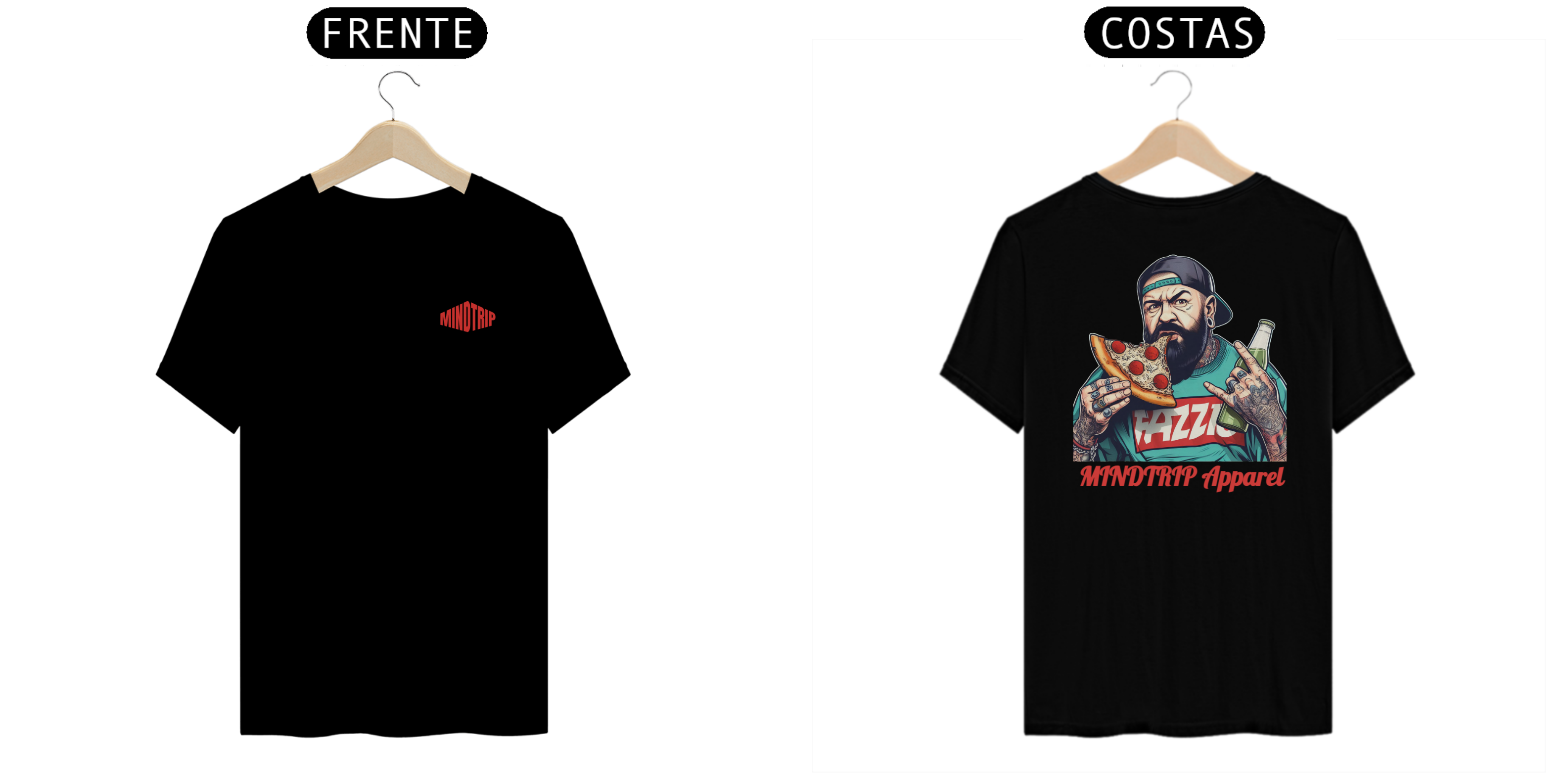 Nome do produto: Camiseta Comendo Pizza (Mindtrip Apparel)