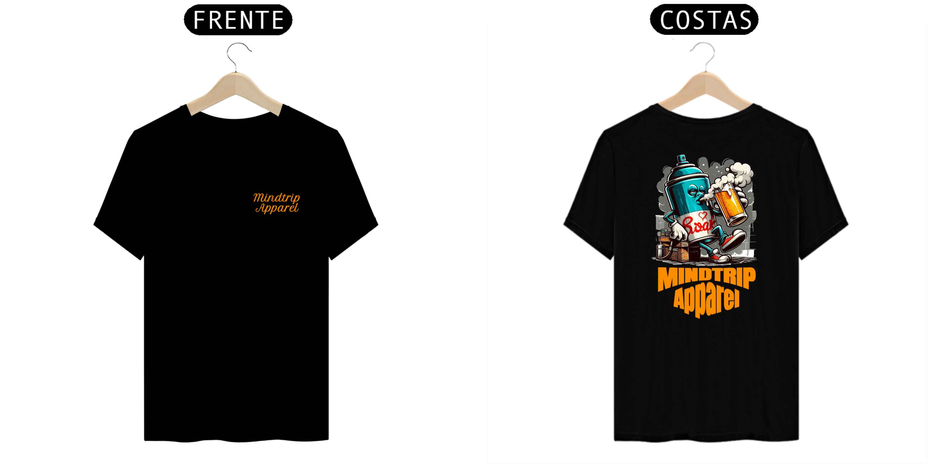 Nome do produto: Camiseta Lata de Spray Tomando Cerveja (Mindtrip Apparel)